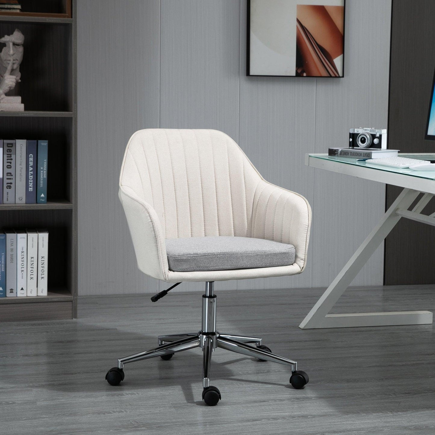 Beige Office Swivel Chair - ALL4U RETAILER LTD