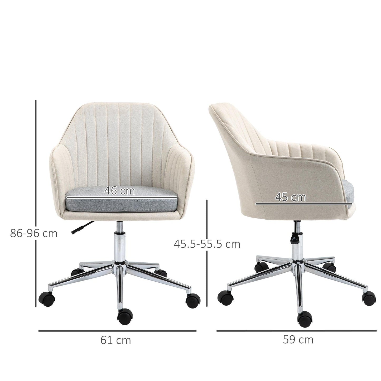 Beige Office Swivel Chair - ALL4U RETAILER LTD