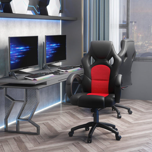 Vinsetto Black Swivel Office Chair - Ergonomic Design - ALL4U RETAILER LTD