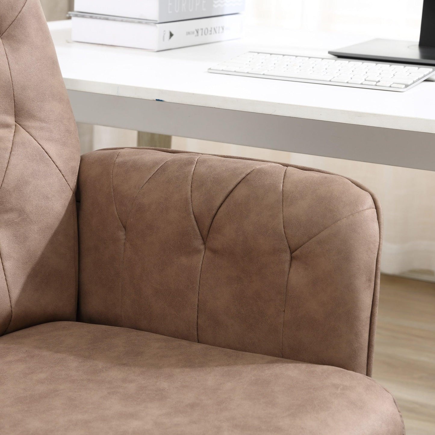 Vinsetto Brown Micro Fibre Office Chair - ALL4U RETAILER LTD