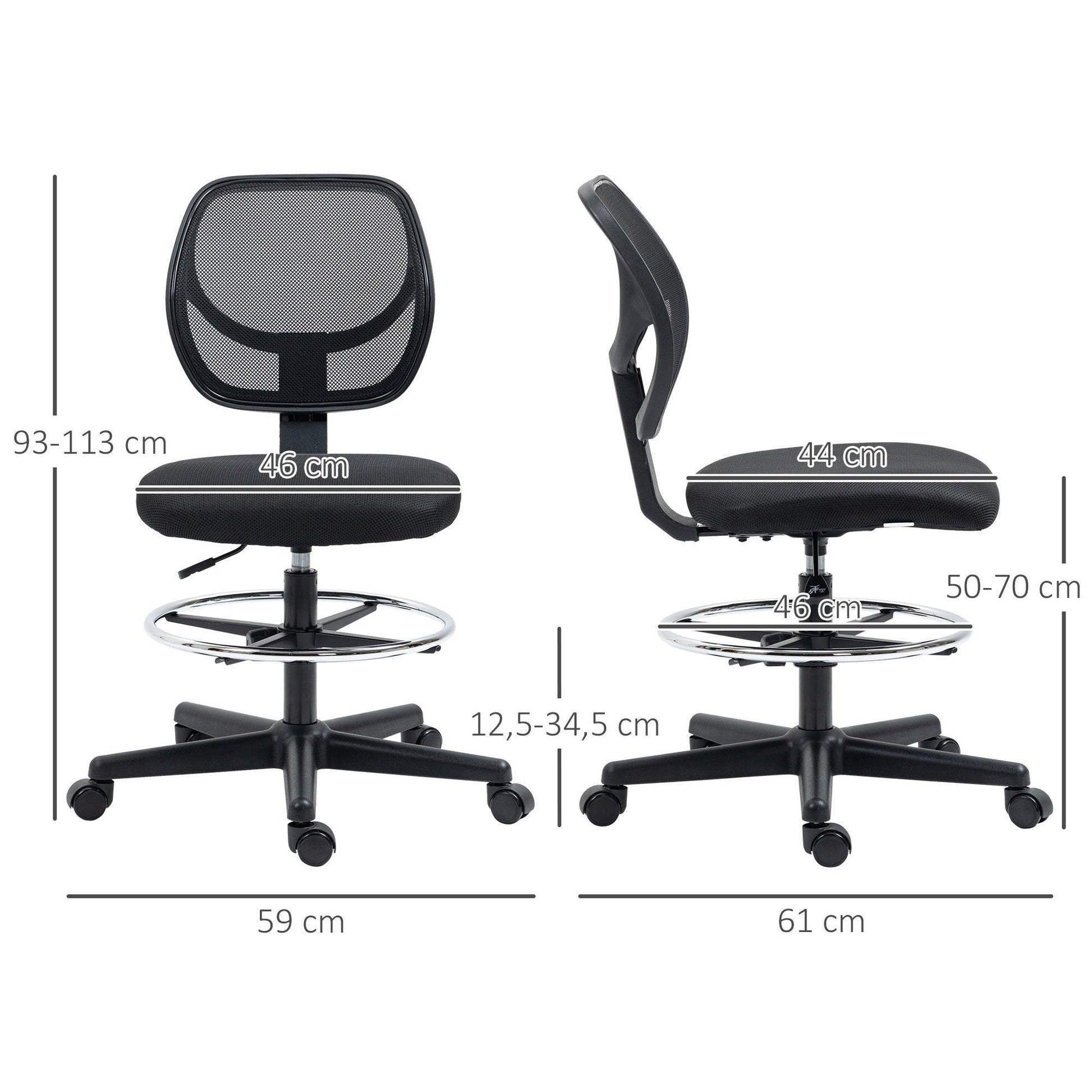 Vinsetto ErgoMesh Standing Desk Chair: Adjustable & Comfy - ALL4U RETAILER LTD