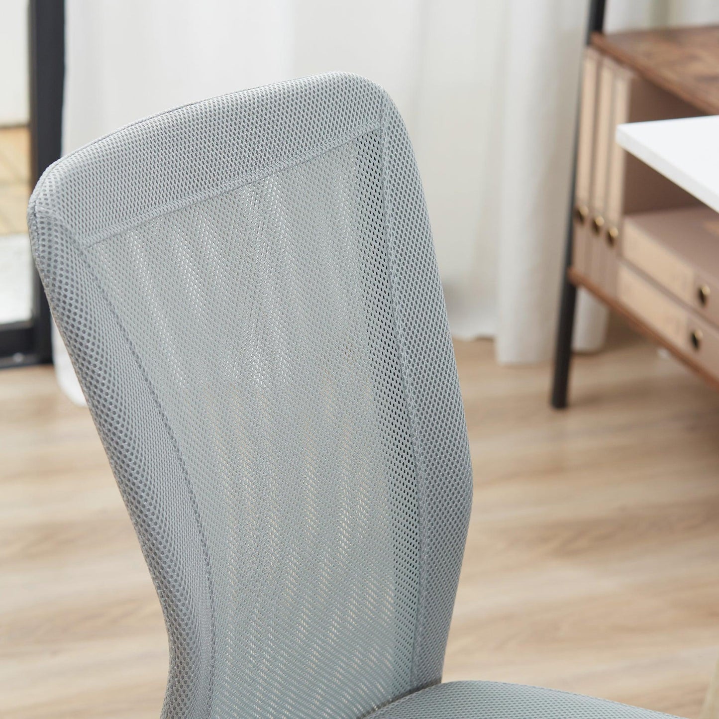 Vinsetto Ergonomic Armless Mesh Office Chair - Grey - ALL4U RETAILER LTD