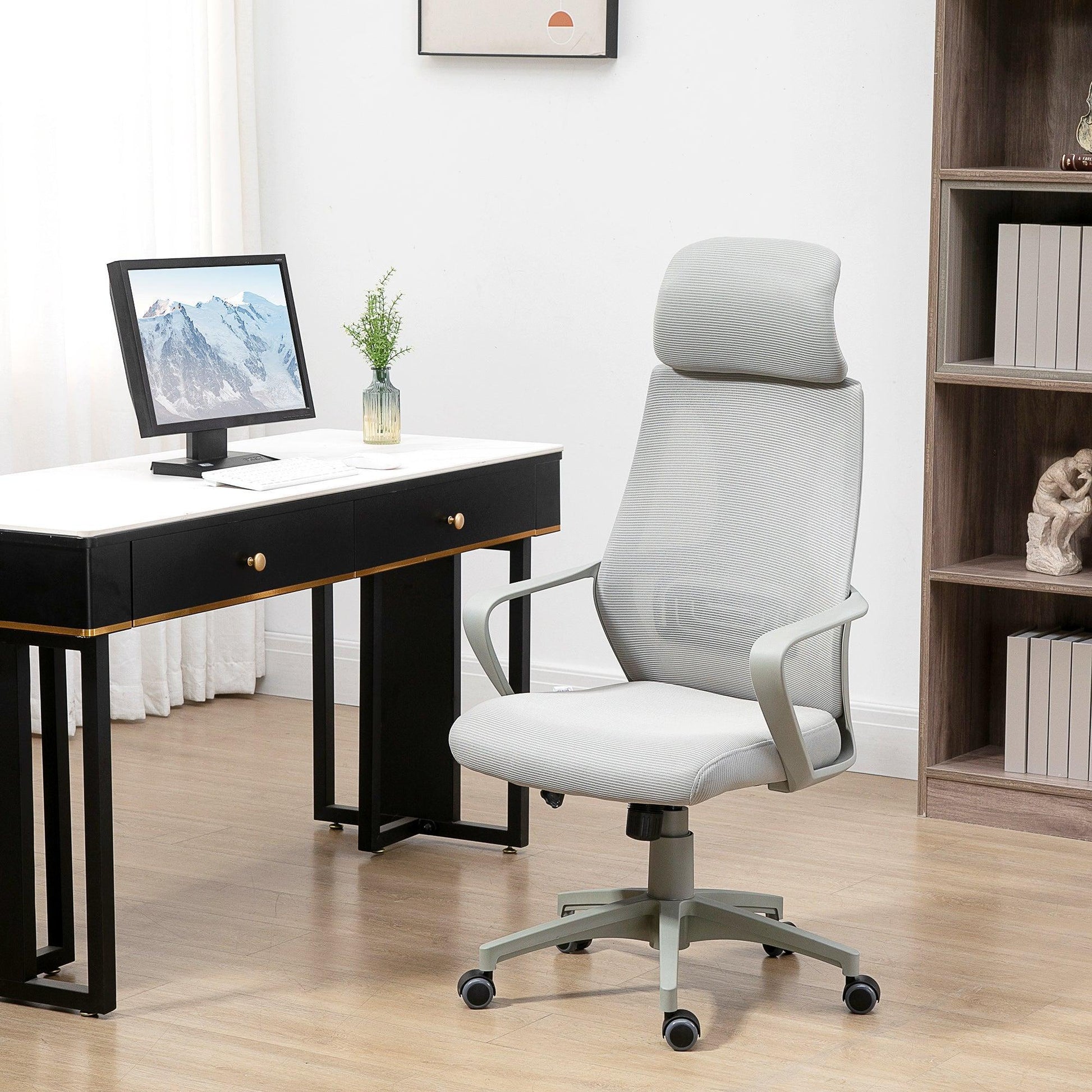 Vinsetto Ergonomic Grey Mesh Office Chair - ALL4U RETAILER LTD