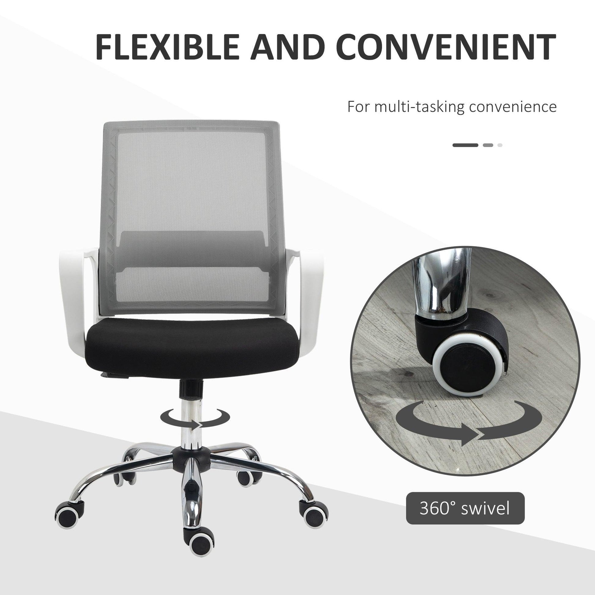 Vinsetto Ergonomic Office Chair with Adjustable Height - ALL4U RETAILER LTD