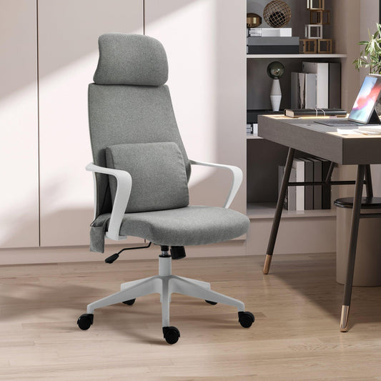 Vinsetto Ergonomic Office Chair with Lumbar Support - Grey - ALL4U RETAILER LTD