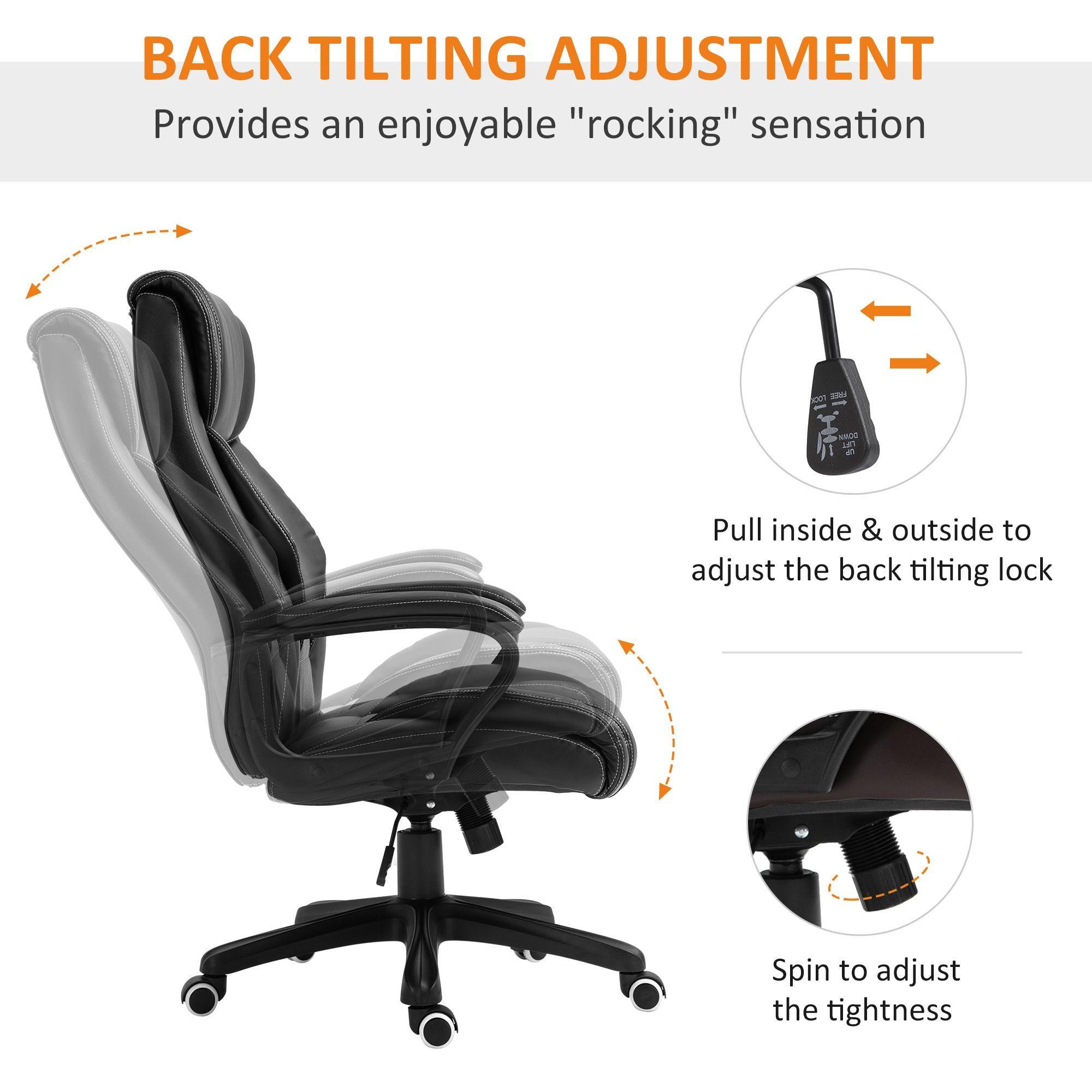 Black Padded Swivel Massage Executive Office Chair – ALL4U RETAILER LTD