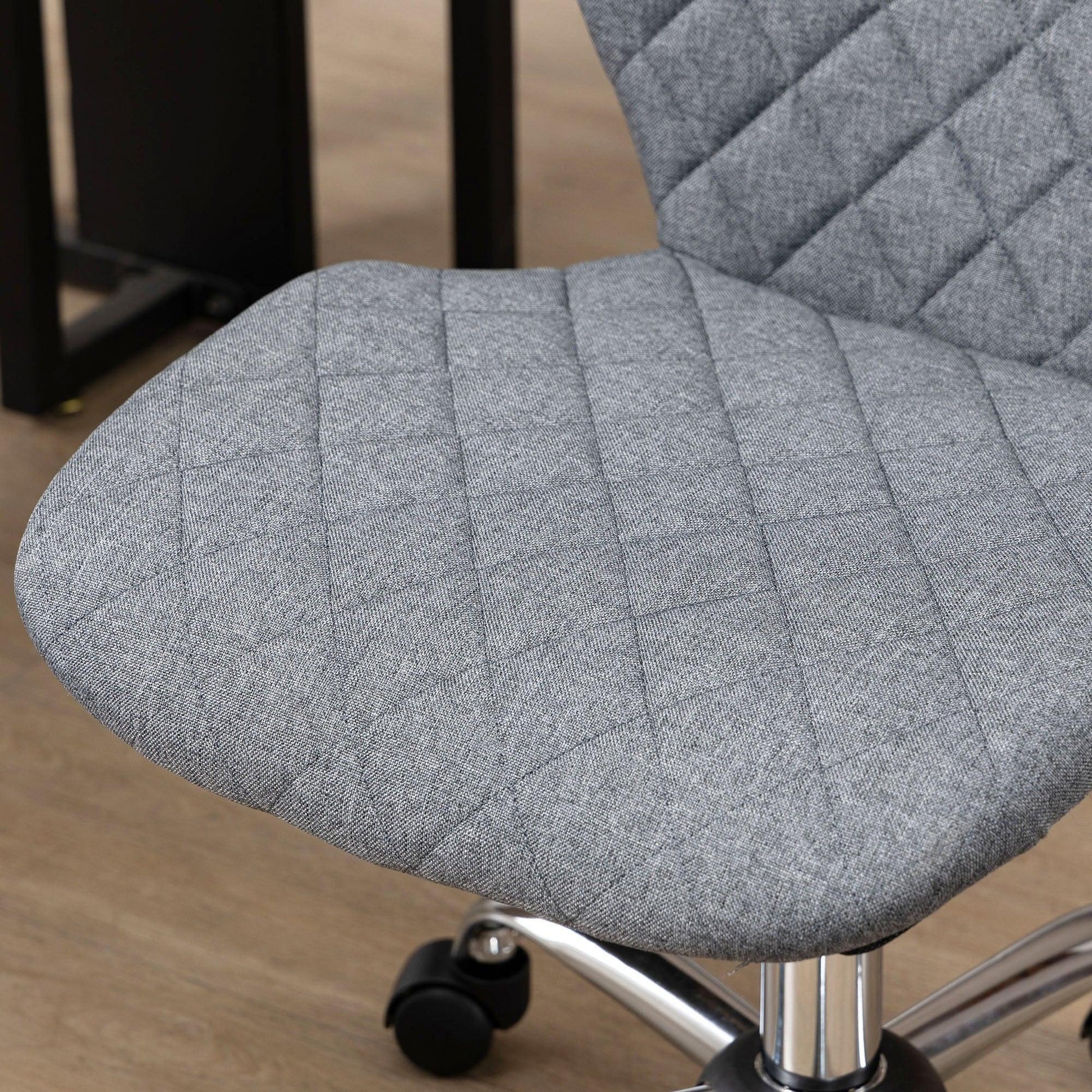 Vinsetto Grey Swivel Chair – Adjustable & Comfortable - ALL4U RETAILER LTD