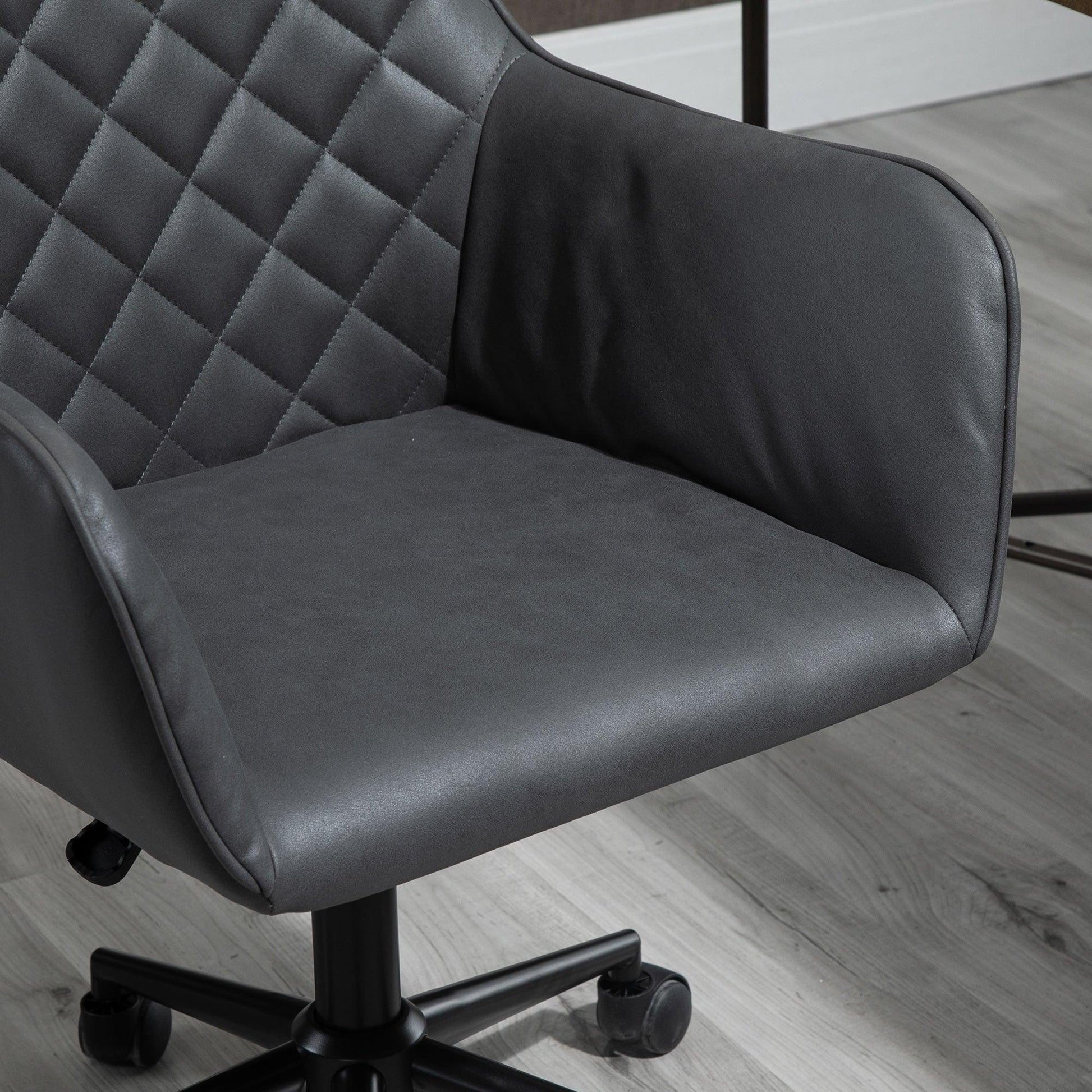 Vinsetto Grey Swivel Chair: Comfortable Office & Home Study Furniture - ALL4U RETAILER LTD