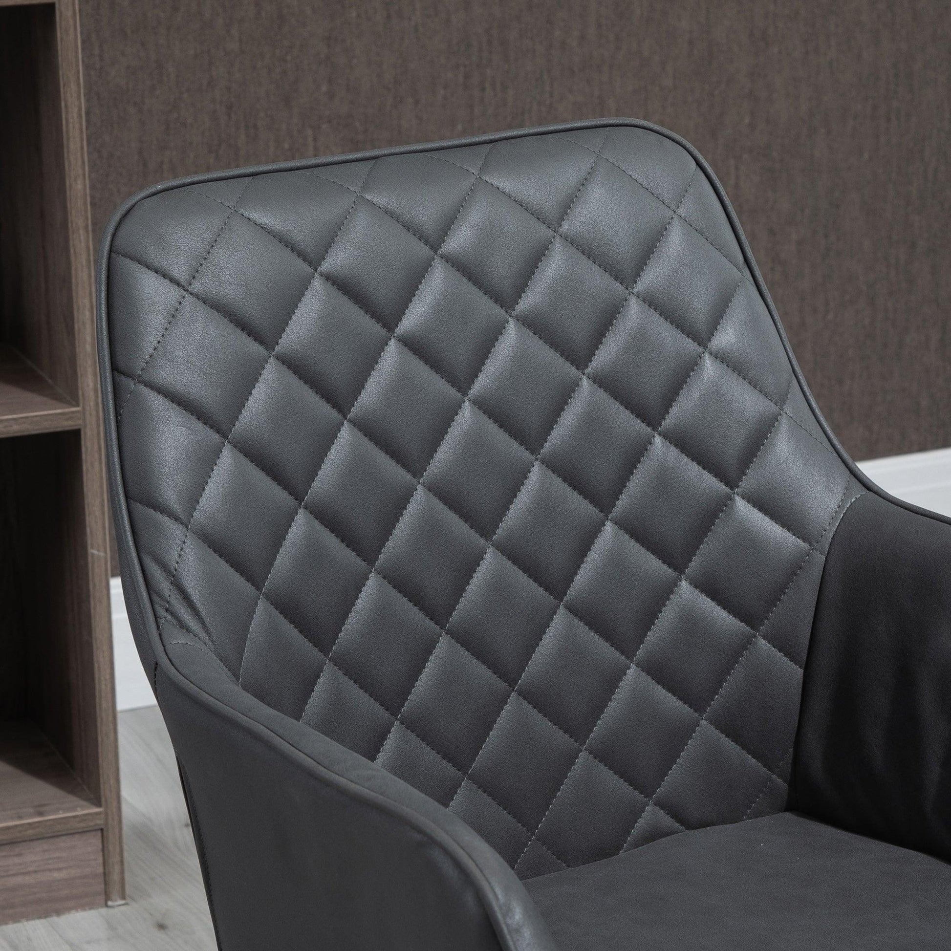 Vinsetto Grey Swivel Chair: Comfortable Office & Home Study Furniture - ALL4U RETAILER LTD