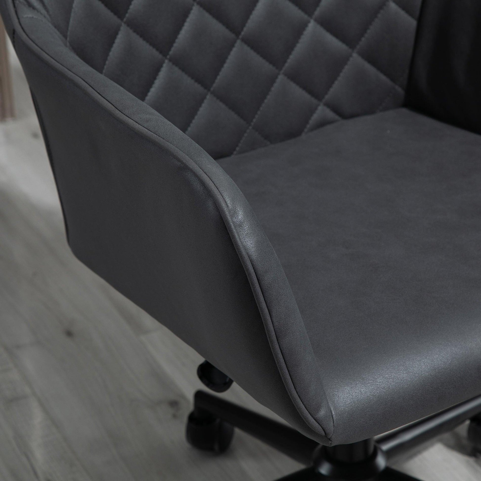 Vinsetto Grey Swivel Chair: Comfortable Office & Home Study Furniture - ALL4U RETAILER LTD