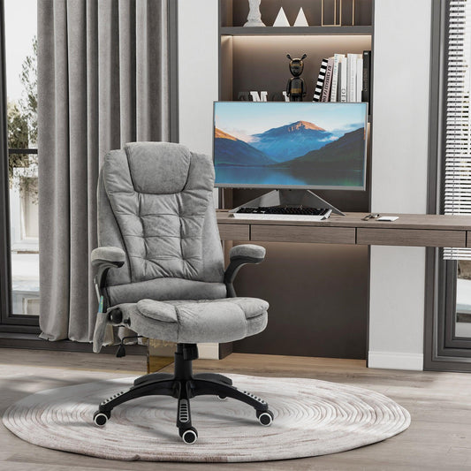 Vinsetto Heated Massage Recliner Chair - Grey - ALL4U RETAILER LTD