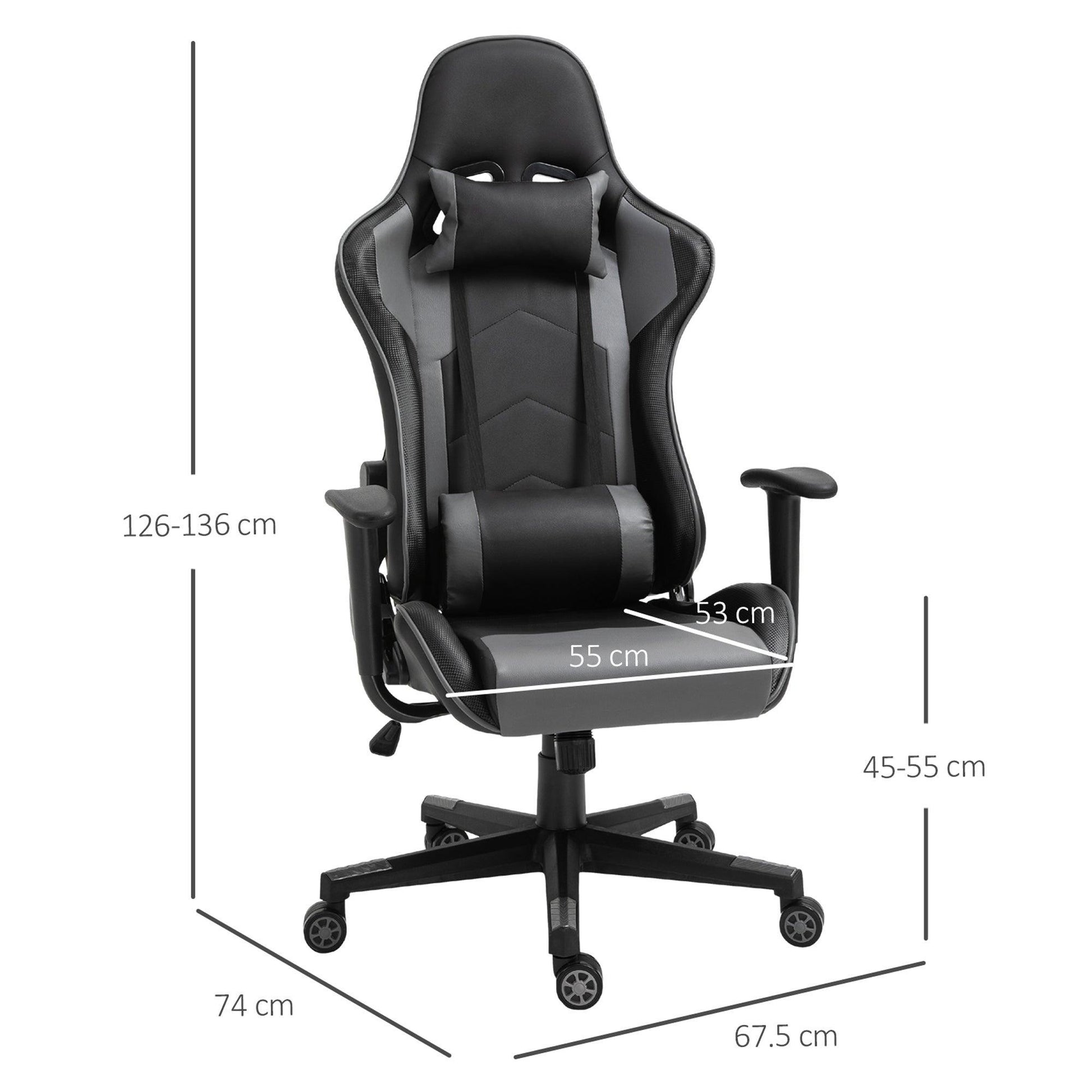 Vinsetto High Back Gaming Chair - Ergonomic & Stylish - ALL4U RETAILER LTD