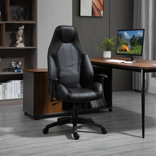 Vinsetto High Back Office Chair - Adjustable, Black - ALL4U RETAILER LTD