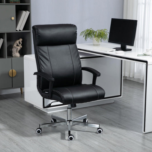Vinsetto Massage Office Chair - High-Back, Adjustable Height (Black) - ALL4U RETAILER LTD