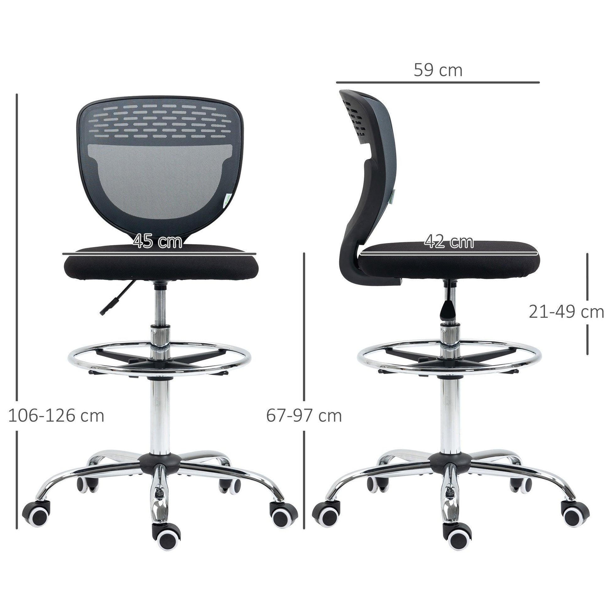 Vinsetto Mesh Drafting Chair - ALL4U RETAILER LTD