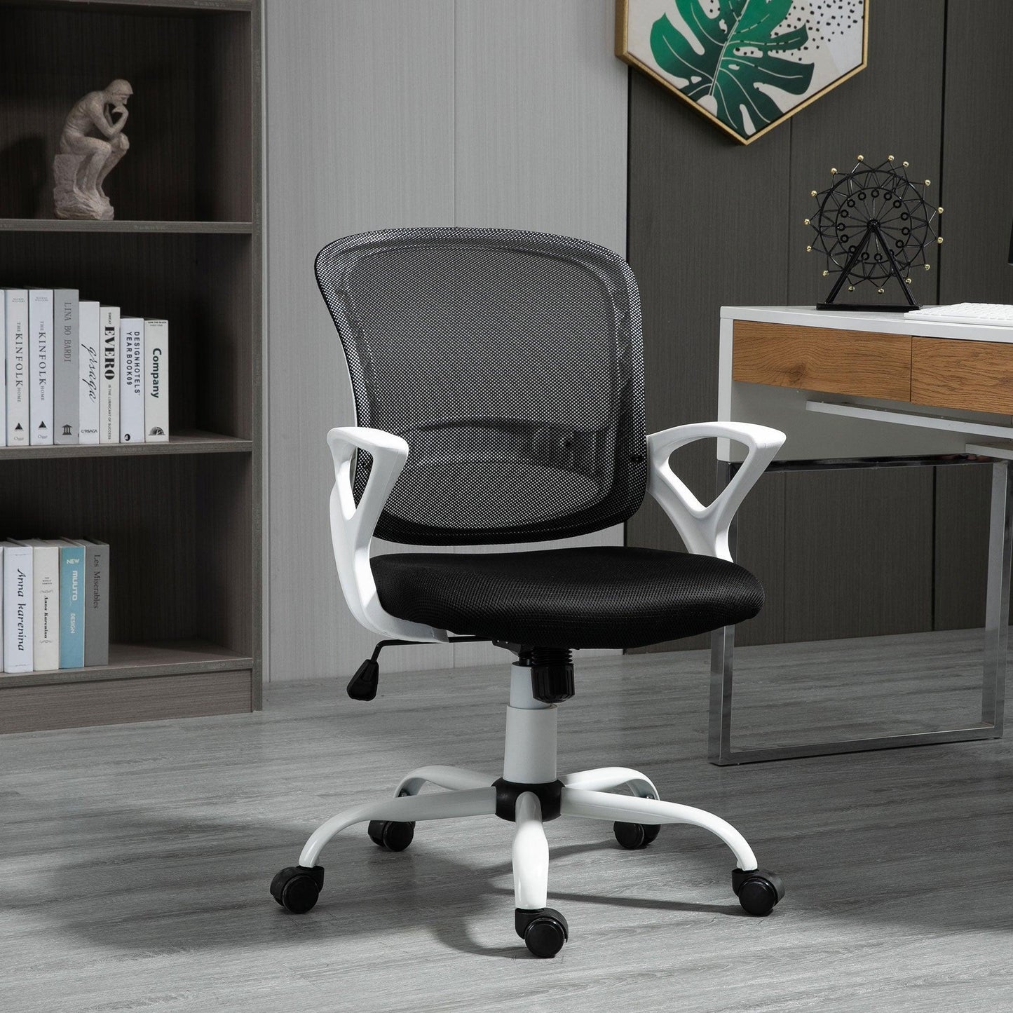 Vinsetto Mesh Swivel Chair with Lumbar Support - ALL4U RETAILER LTD