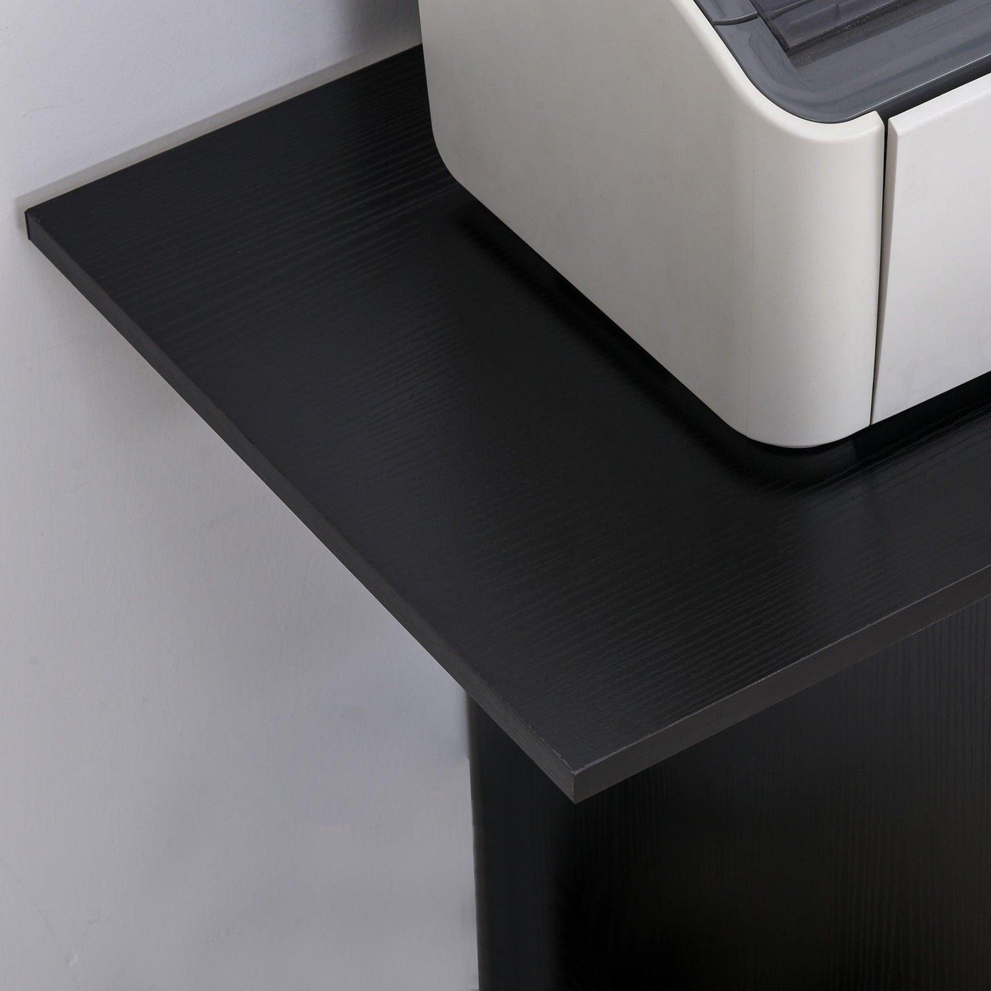 Vinsetto Mobile Printer Stand with Adjustable Shelf and Wheels - Black - ALL4U RETAILER LTD