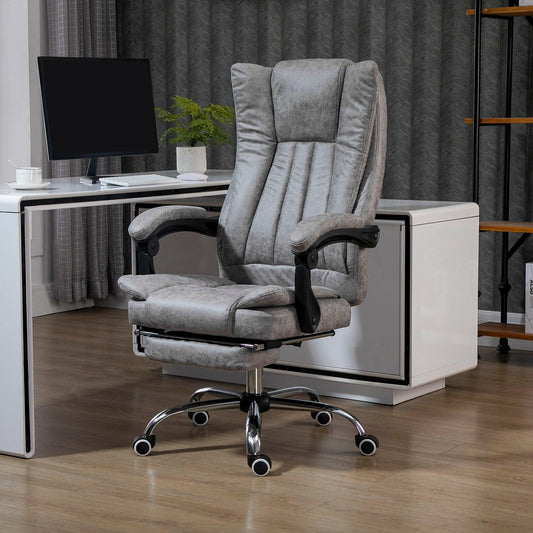 Vinsetto Office Chair with Reclining Function & Footrest - ALL4U RETAILER LTD