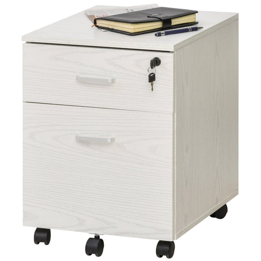 Vinsetto Office Filing Cabinet - White - ALL4U RETAILER LTD