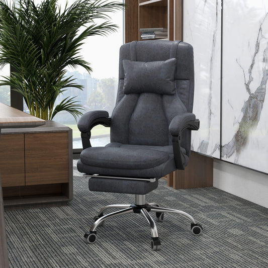 Vinsetto Reclining Office Chair with Footrest - ALL4U RETAILER LTD