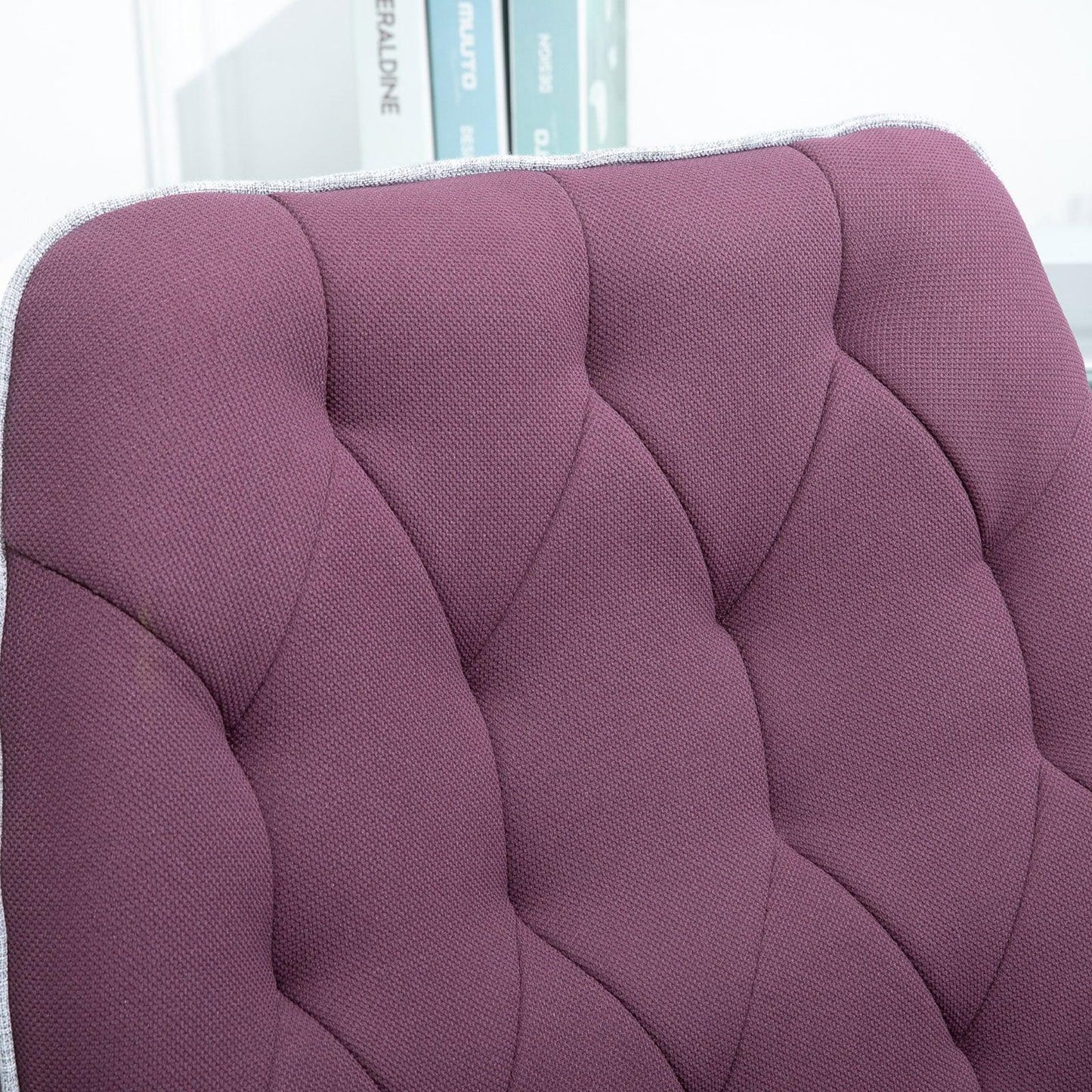 Vinsetto Swivel Office Chair - Adjustable Seat, Purple - ALL4U RETAILER LTD