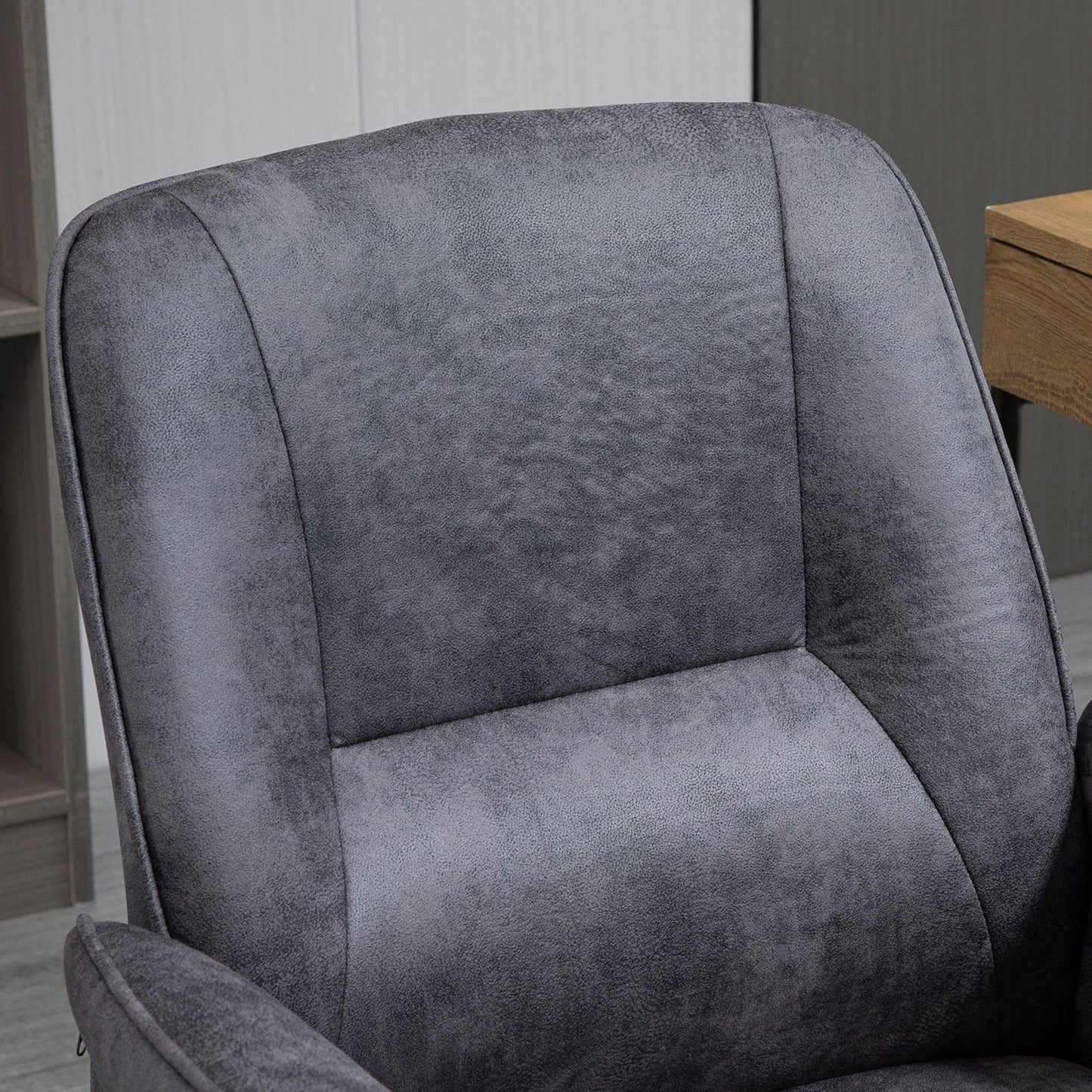 Vinsetto Swivel Office Chair, Charcoal Grey - Study/Bedroom - ALL4U RETAILER LTD