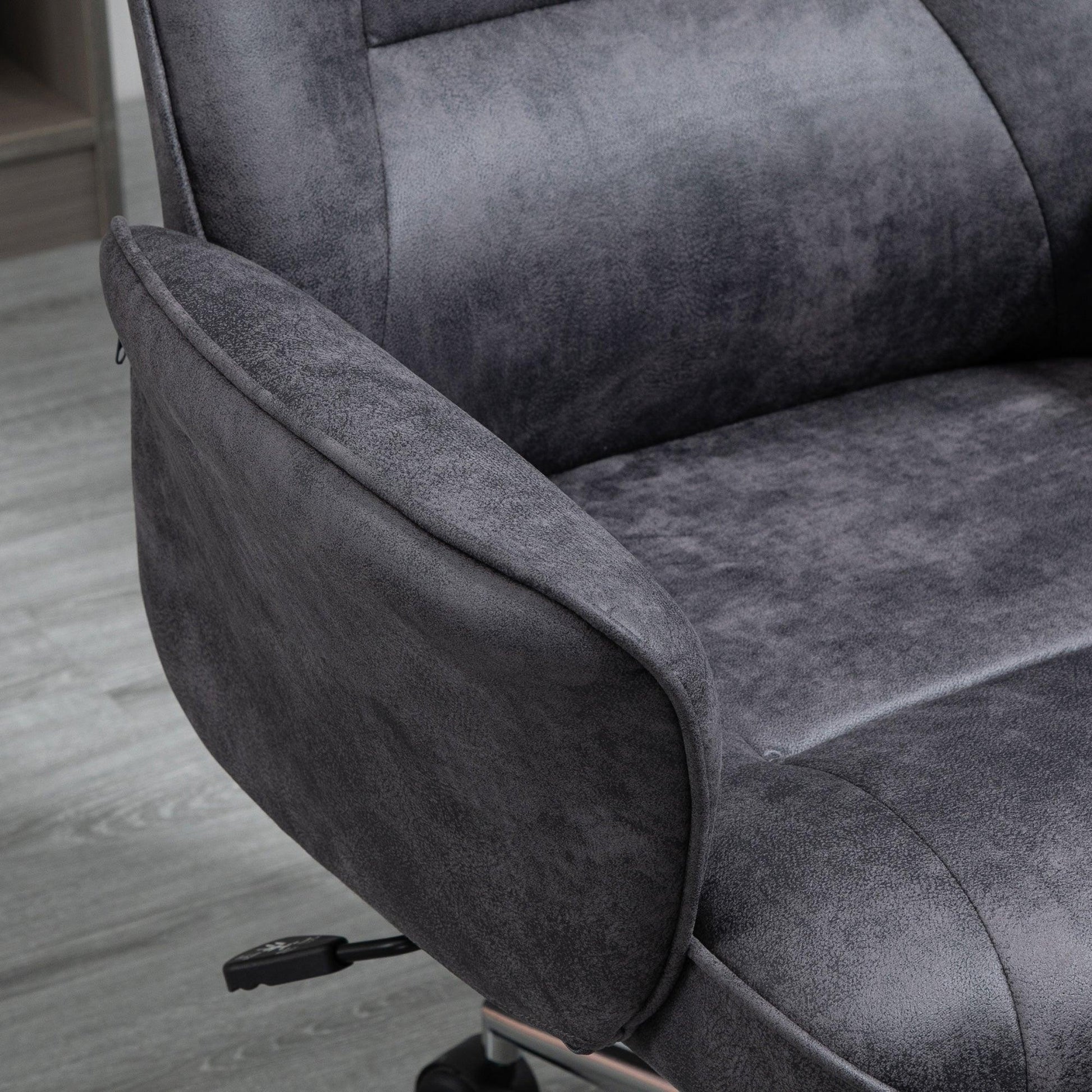 Vinsetto Swivel Office Chair, Charcoal Grey - Study/Bedroom - ALL4U RETAILER LTD