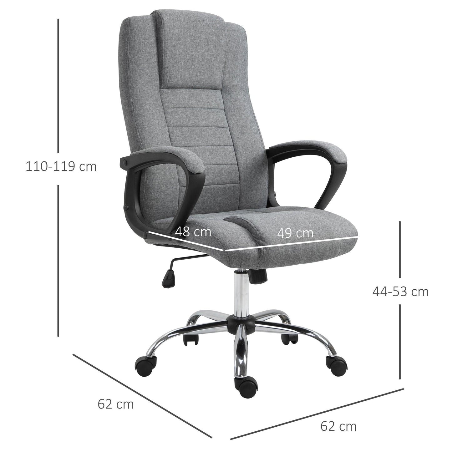 Vinsetto Swivel Office Chair - Modern & Adjustable - ALL4U RETAILER LTD