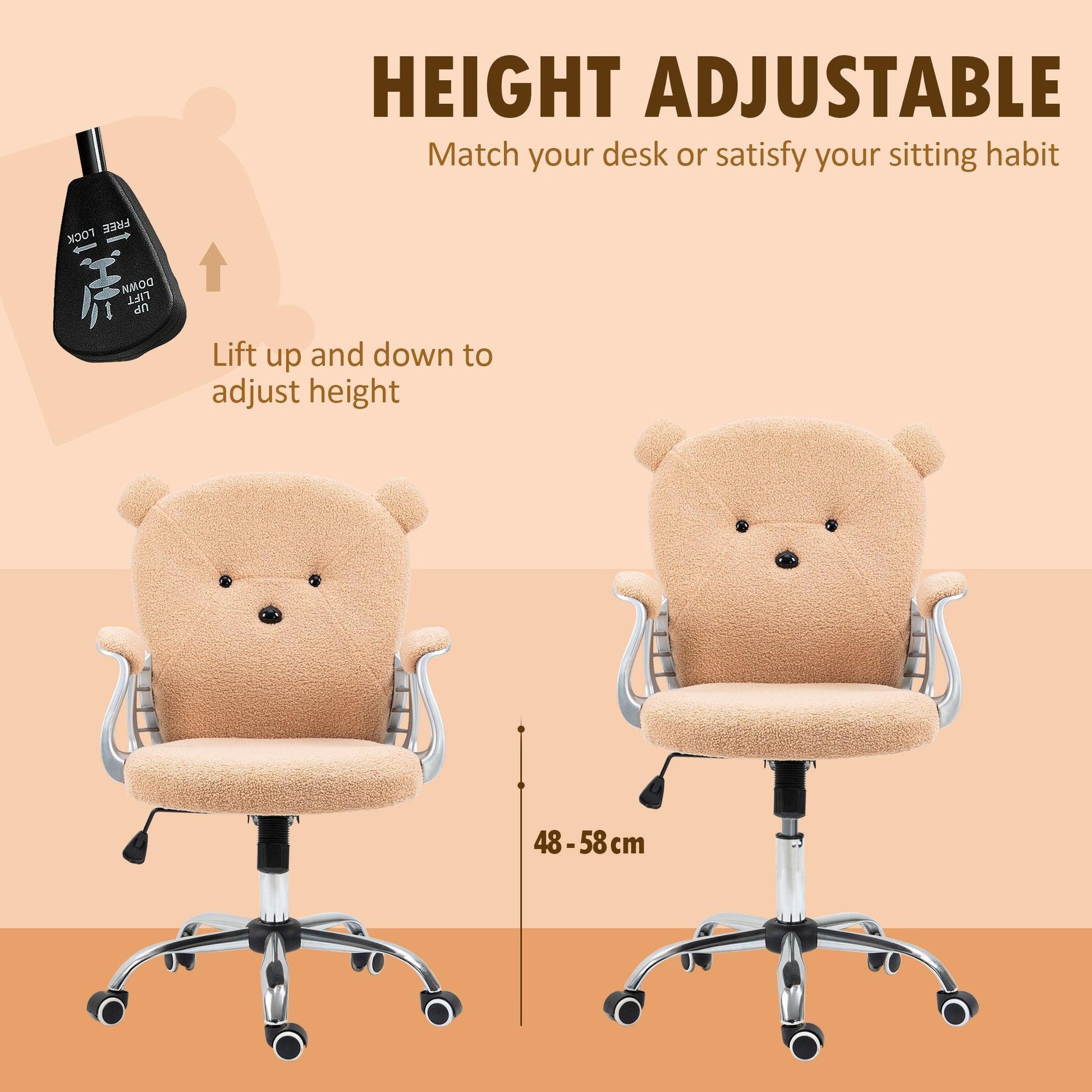 Vinsetto Teddy Bear Office Chair - ALL4U RETAILER LTD