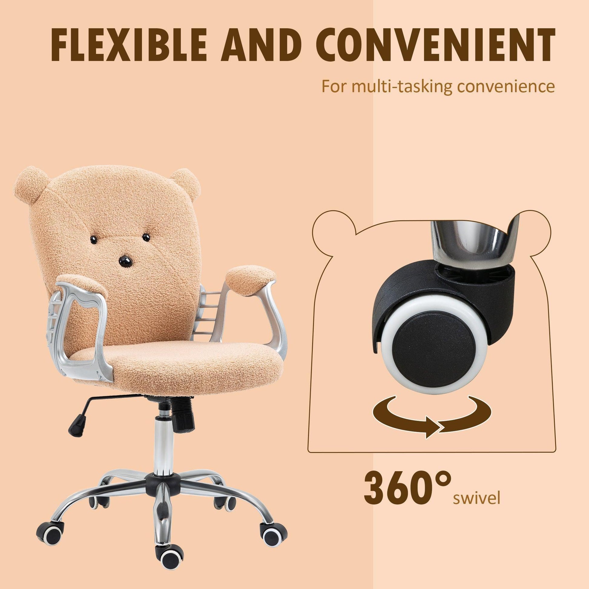 Vinsetto Teddy Bear Office Chair - ALL4U RETAILER LTD