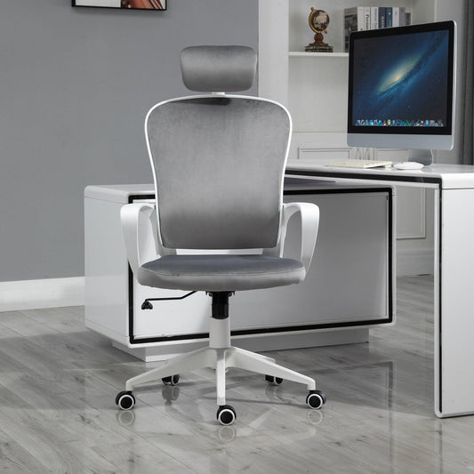 Vinsetto Velvet Office Chair with Rocking Wheels - ALL4U RETAILER LTD