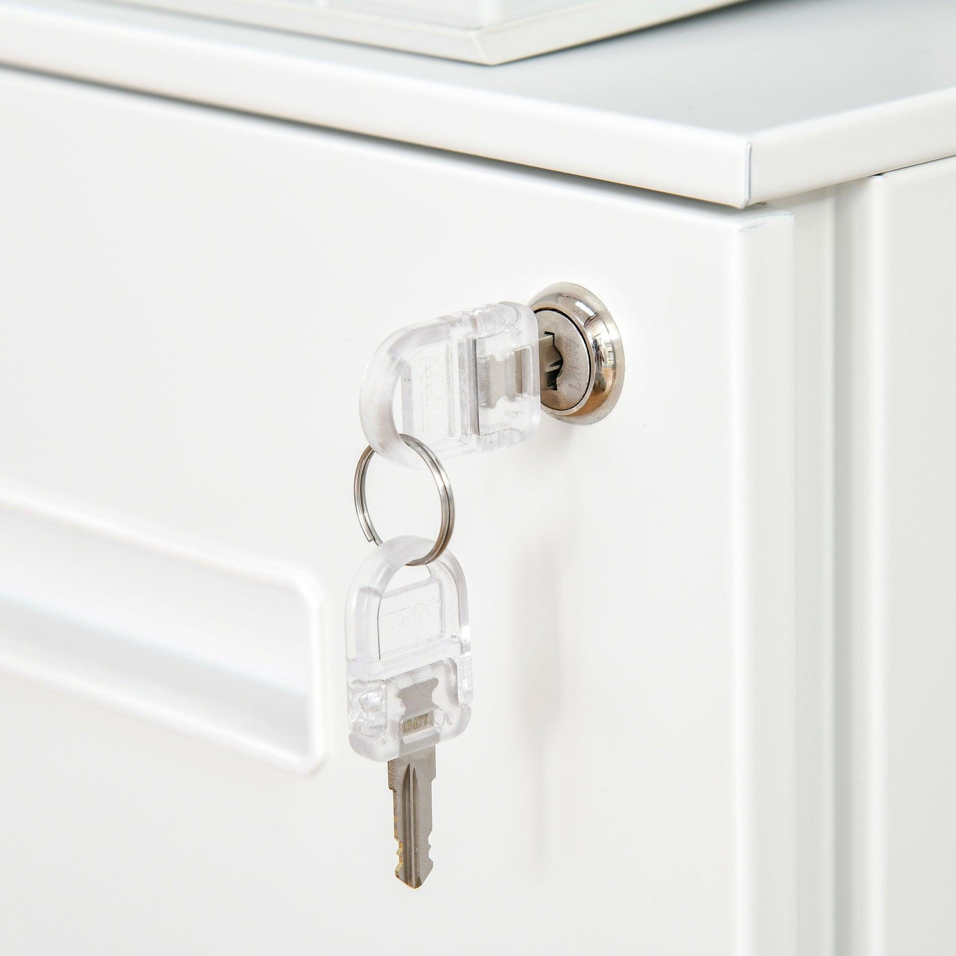 Vinsetto White File Cabinet: Adjustable, Lockable & Organised - ALL4U RETAILER LTD