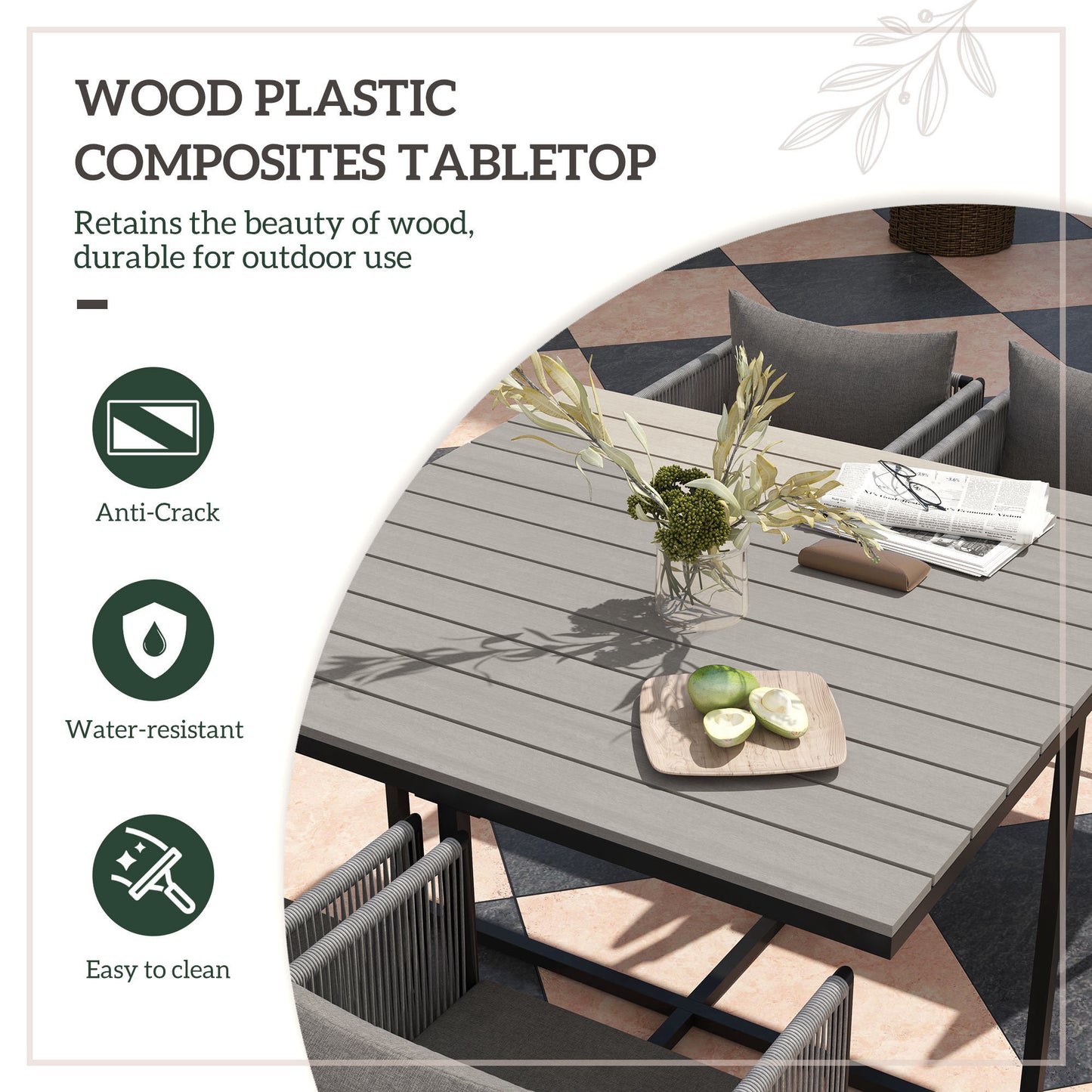 Outsunny 4 Seater Rattan Cube Garden Set With Cushions Outdoor Patio Dining Table And 4 Chairs Grey