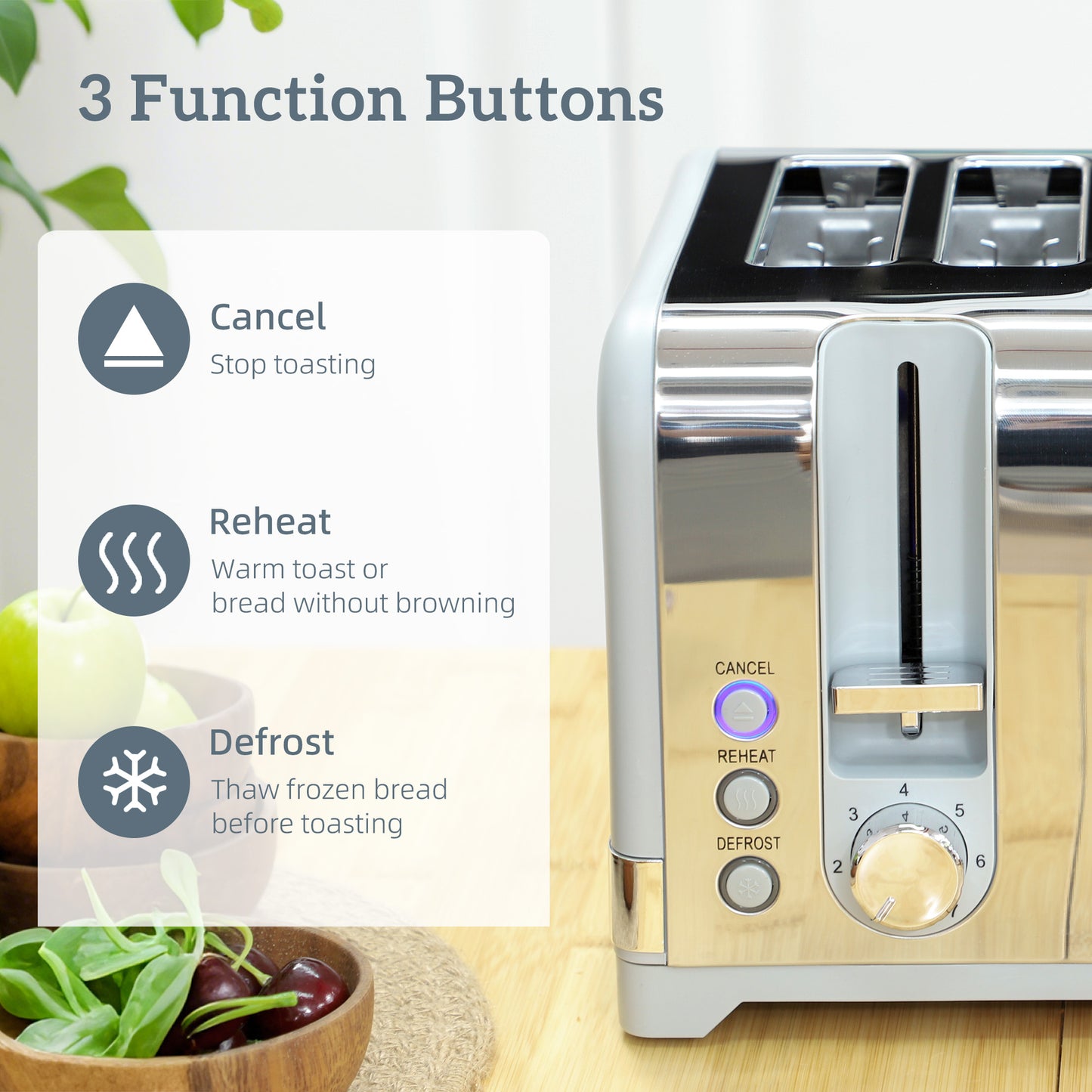 HOMCOM Sleek Textured Kettle And Four Slice Toaster Set In Grey With Otter Thermostat