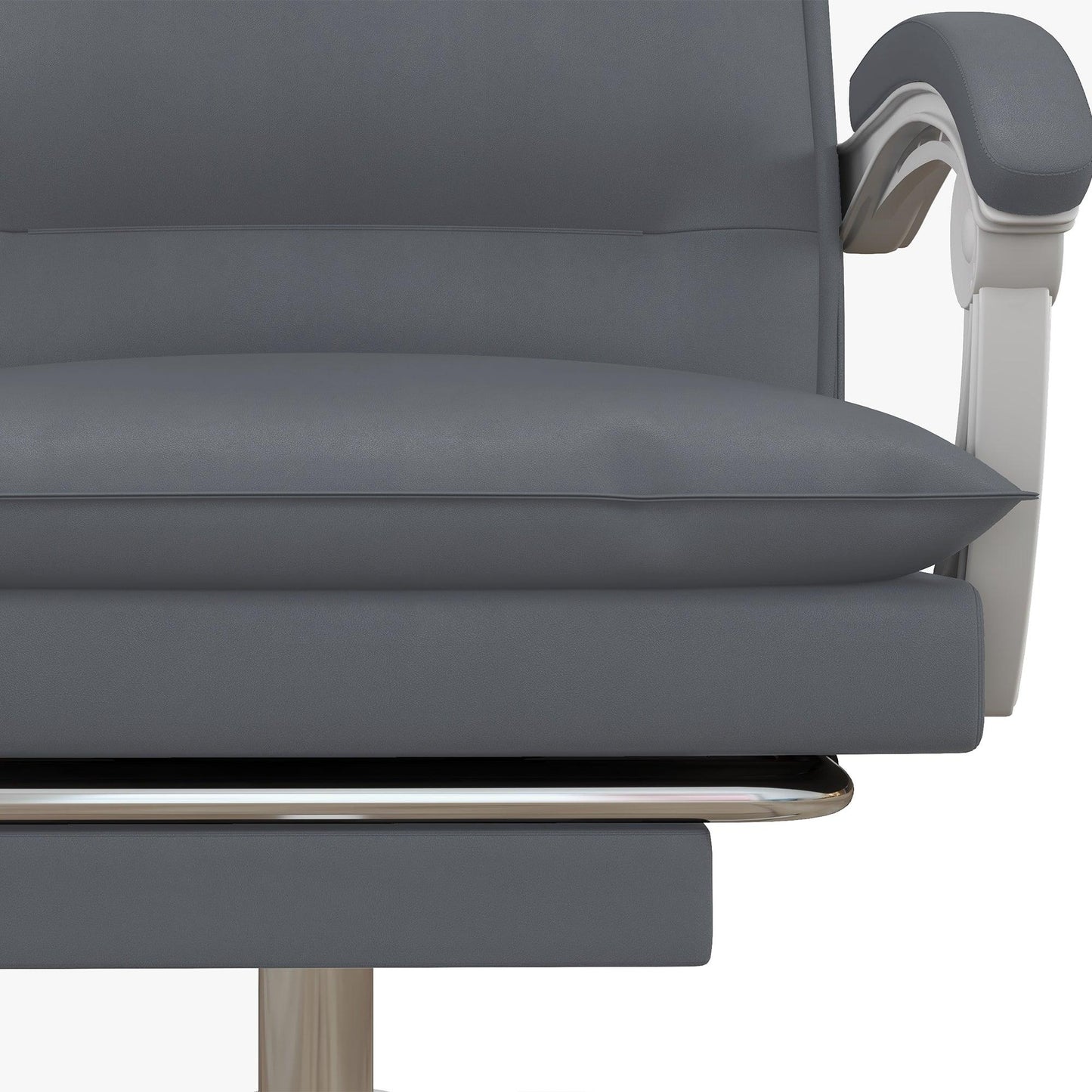 Vinsetto Grey Massage Office Chair with Heat and Footrest - ALL4U RETAILER LTD