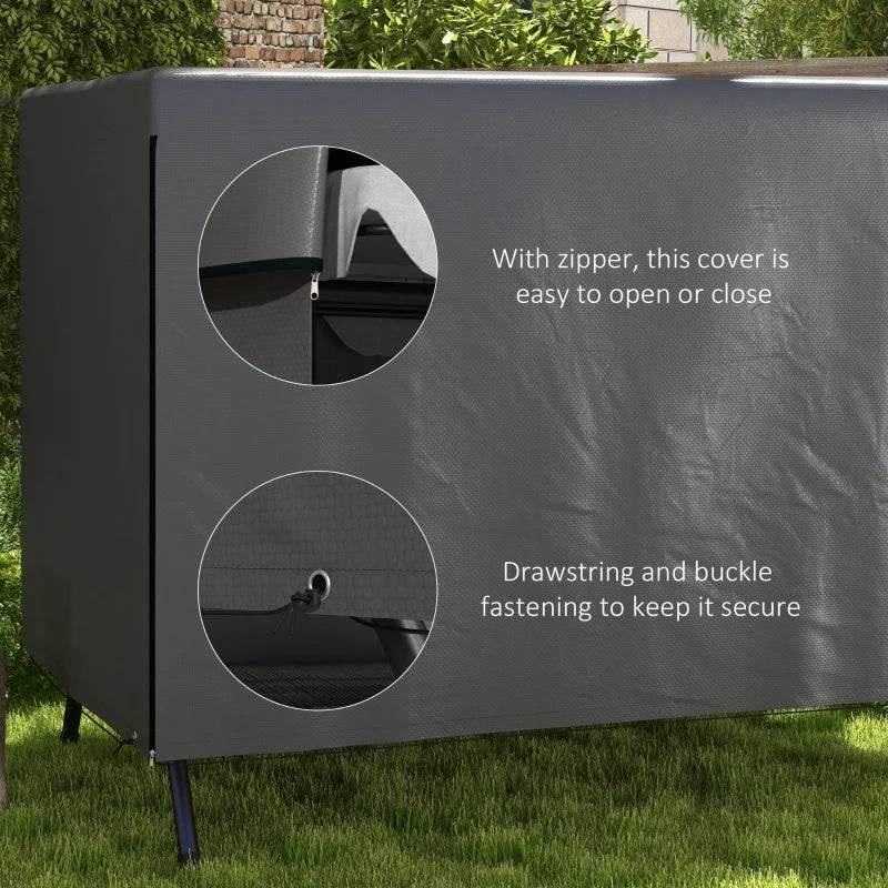 Outsunny Patio 3 Seater Swing Chair Bench Cover - Waterproof, Anti-UV Outdoor Garden Furniture Rain Protection Protector, Dark Grey, 215L x 155W x 150Hcm - ALL4U RETAILER LTD