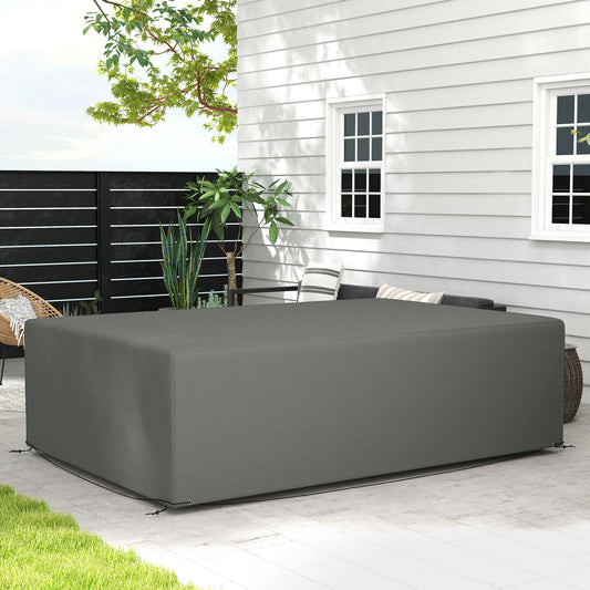 Outsunny Waterproof Furniture Cover for Rectangular Sofa Table Set 600D Oxford Fabric Dark Grey 245 x 165 x 66 cm