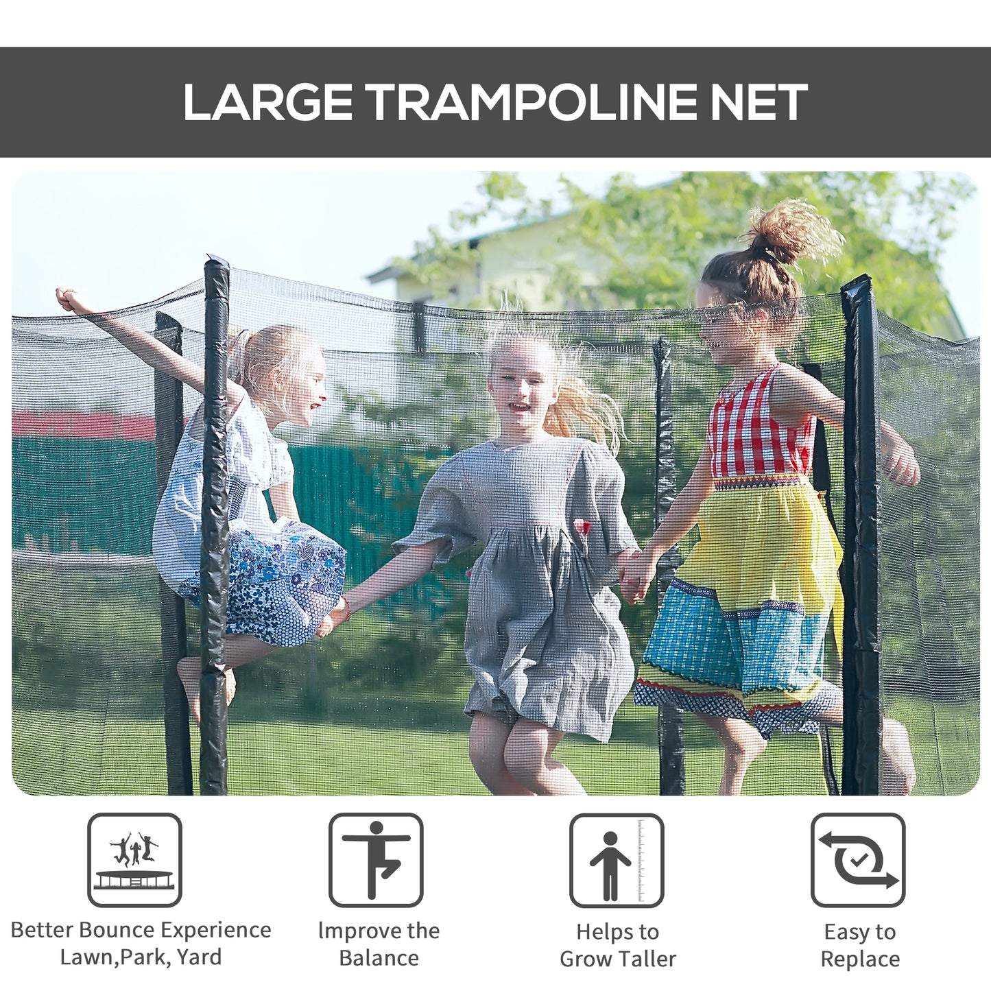 HOMCOM Replacement Safety Net for 8ft Trampolines - ALL4U RETAILER LTD