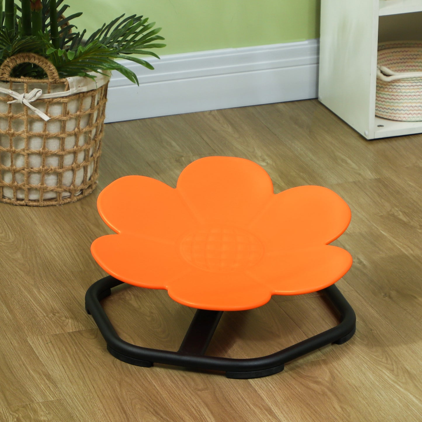 AIYAPLAY Sensory Spinning Chair for Kids Coordination and Balance Orange Non Slip Base Supports up to 50kg