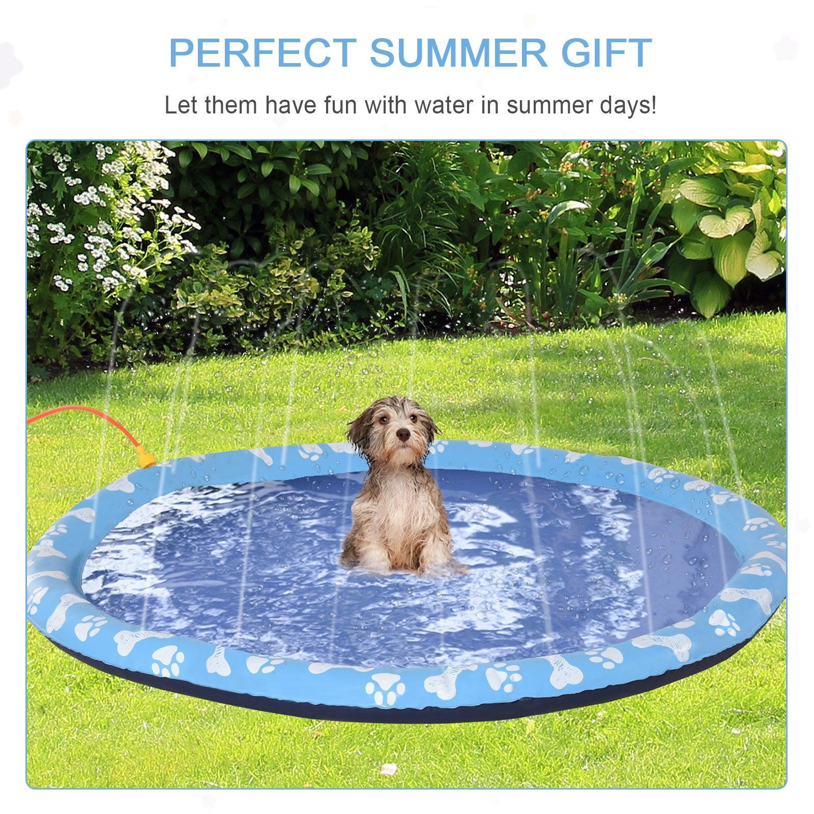 PawHut Splash Pad: Pet Water Fun - ALL4U RETAILER LTD