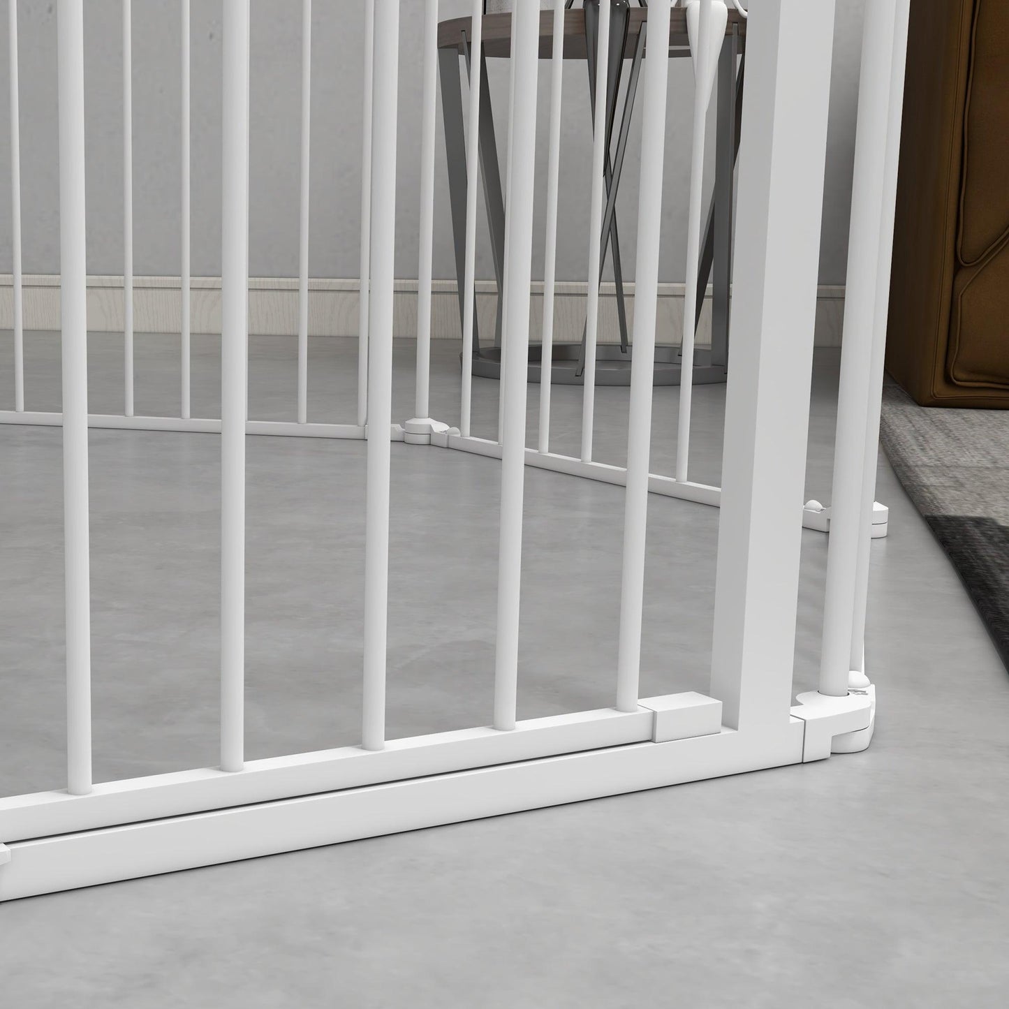 PawHut 2-In-1 Dog Pen & Safety Gate, 8 Panel Playpen w/ Double-locking Door - ALL4U RETAILER LTD