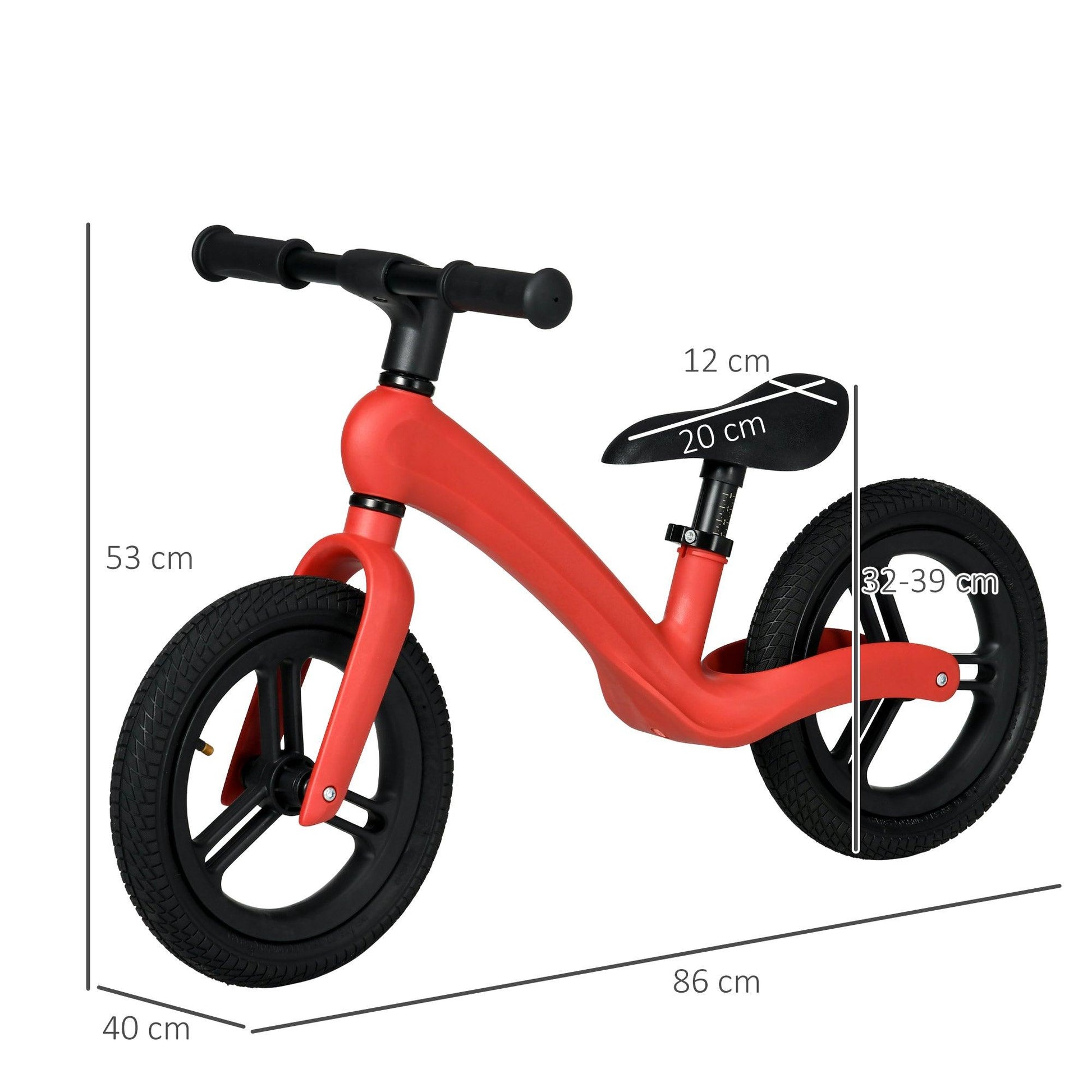 AIYAPLAY 12" Kids Balance Bike - Red - ALL4U RETAILER LTD