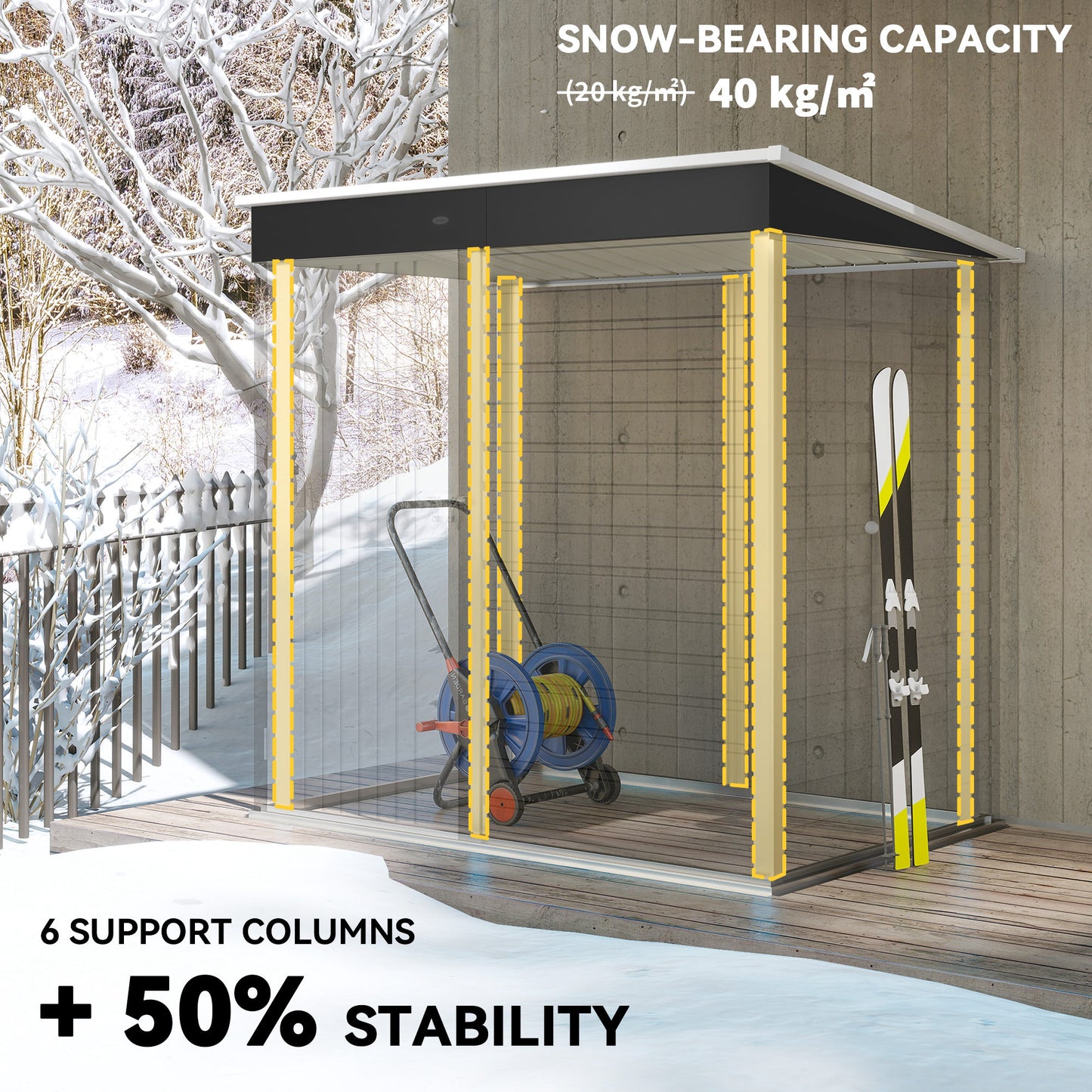 Outsunny 6x4ft Metal Garden Storage Shed With Lockable Door And Garden Gloves For Patio Tools And Rubbish Bins Dark Grey