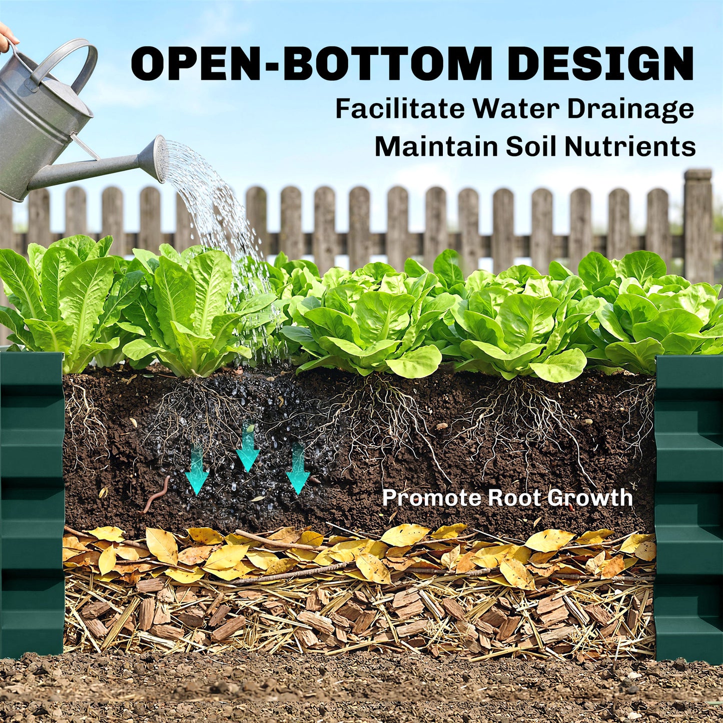 Outsunny Set Of 2 Raised Garden Beds Galvanized Outdoor Planters For Herbs And Vegetables For Patio Balcony Green