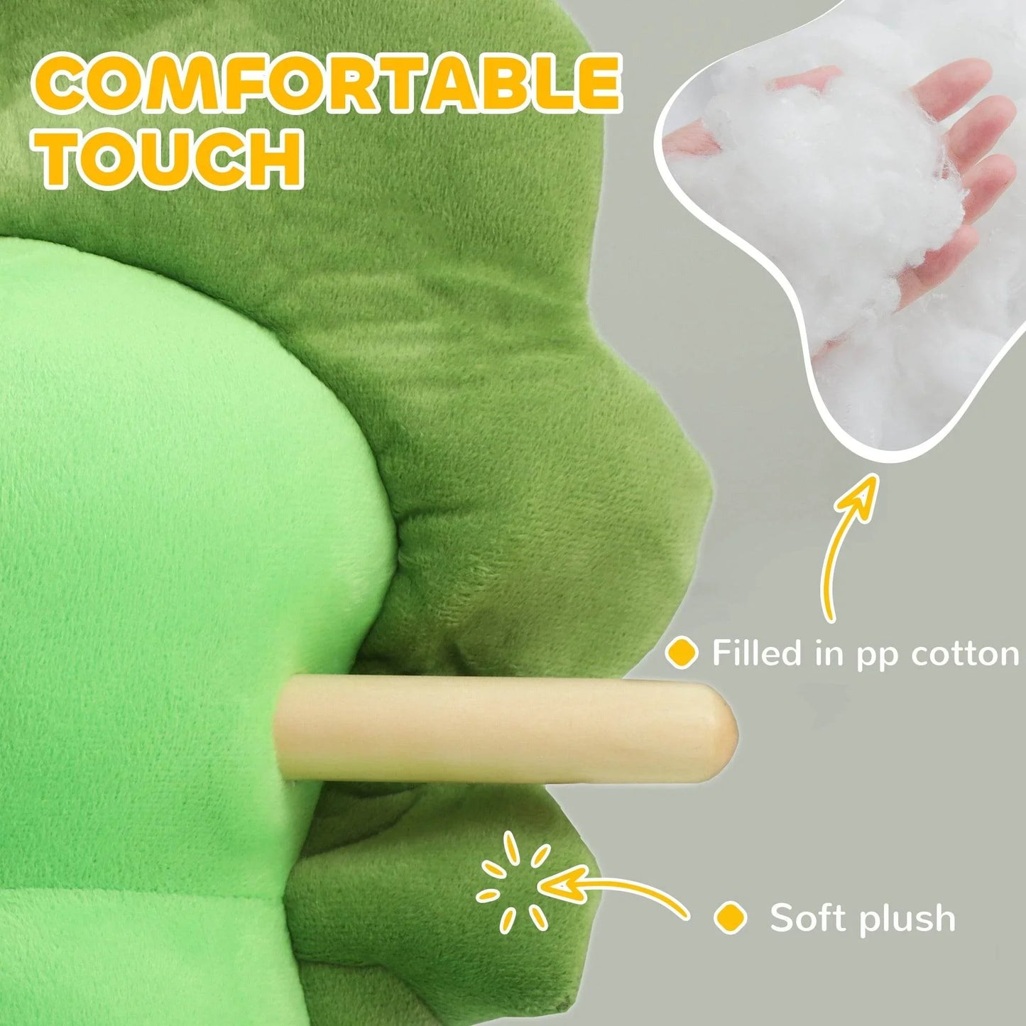 Green Plush Baby Rocking Dinosaur with Sounds and Safety Features for Toddlers 18-36 Months - ALL4U RETAILER LTD