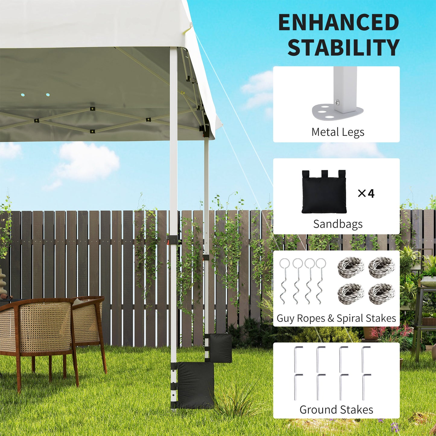 Outsunny 3 X 3 M Pop Up Gazebo With Wheels UPF 50 Plus One Touch Outdoor Garden Party Tent Marquee Canopy White