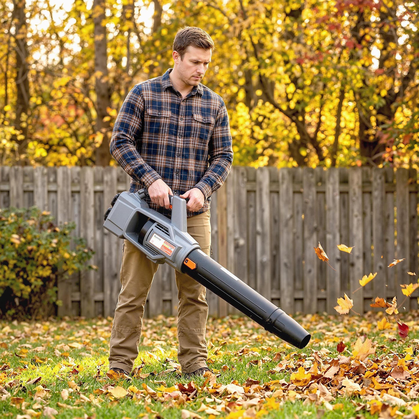 Outsunny Cordless Leaf Blower 2x4000mAh Batteries And Charger 36V Lightweight Garden Blower With 1000W Brushless Motor