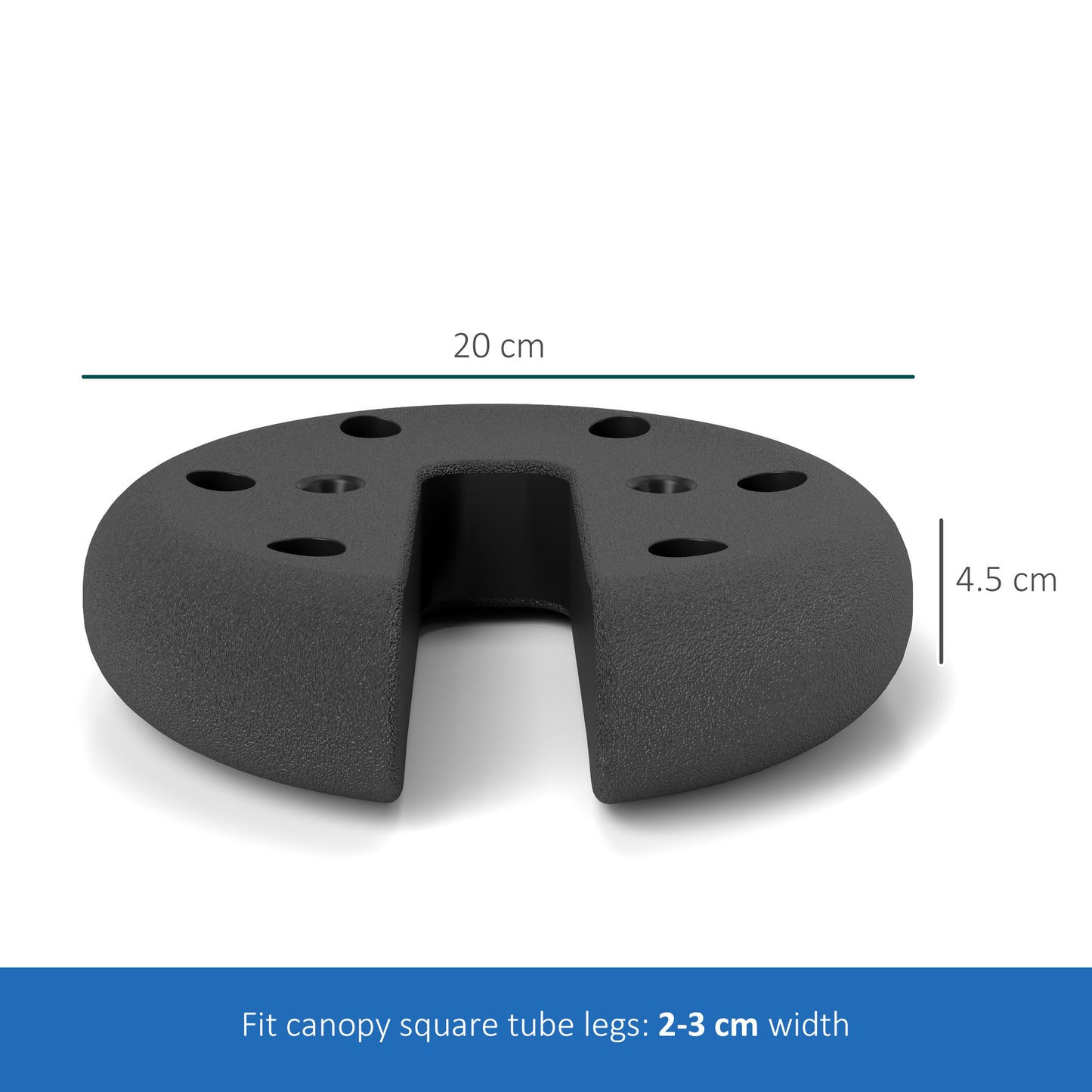 Outsunny Pop Up Canopy Tent Weight Set Of 4 Leg Weights For Marquee Party Tent Outdoor Canopy Secure Ground 8.8 KG