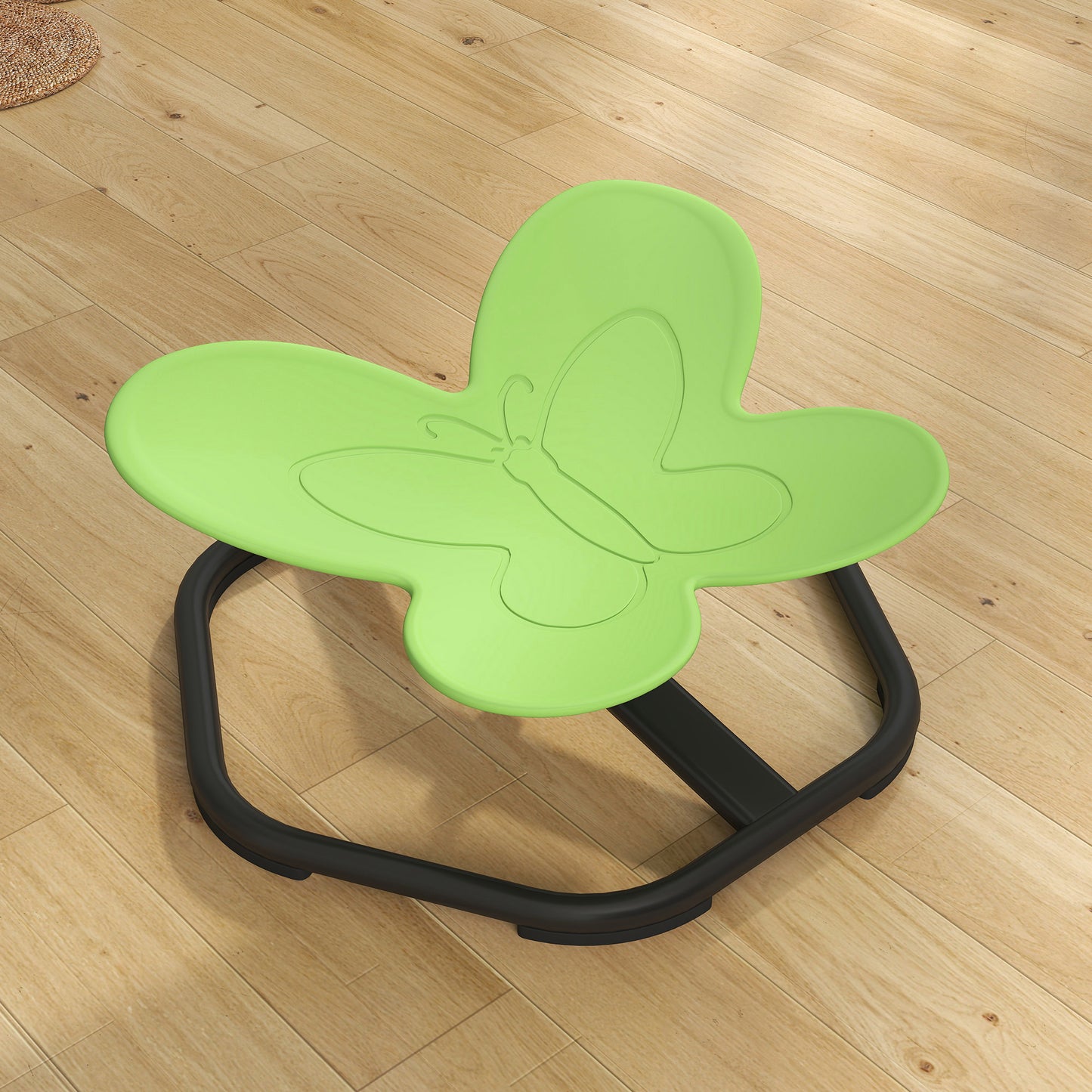 AIYAPLAY Butterfly Shaped Kids Sensory Spinning Chair For Balance And Coordination Training Green