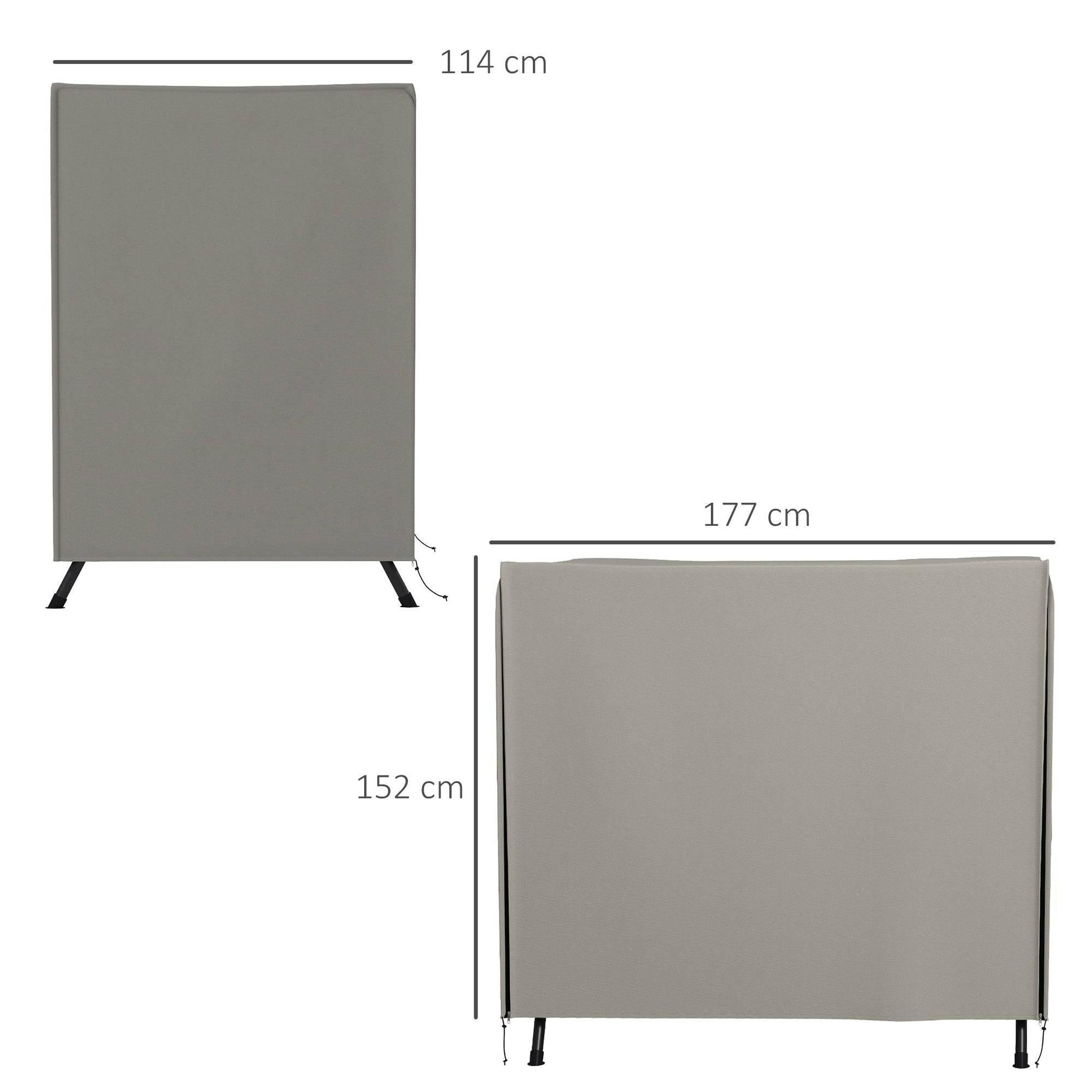 Light Grey Protective Cover for Outsunny Three-Seater Swing Chair (152 x 177cm) - ALL4U RETAILER LTD